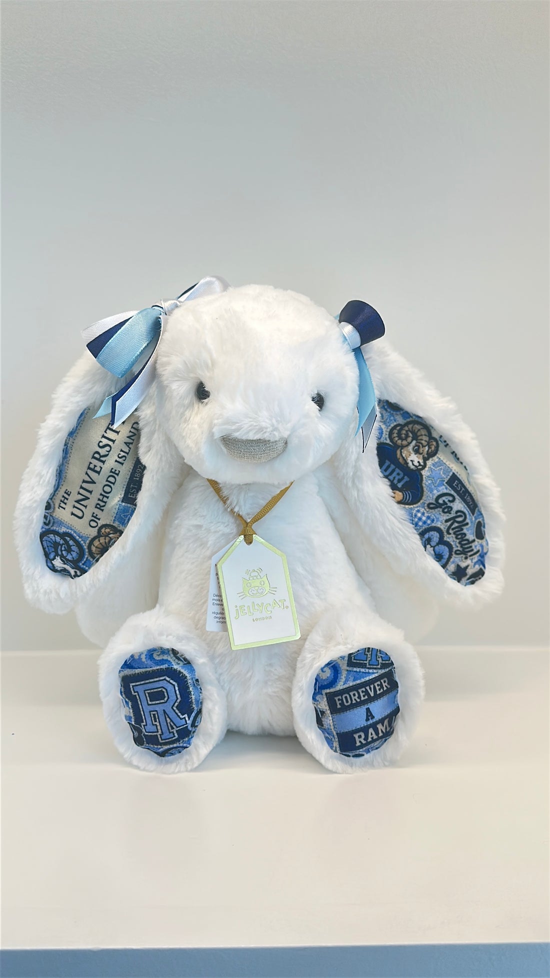 University of Rhode Island (URI) Fully Custom College Jellycat Bunny