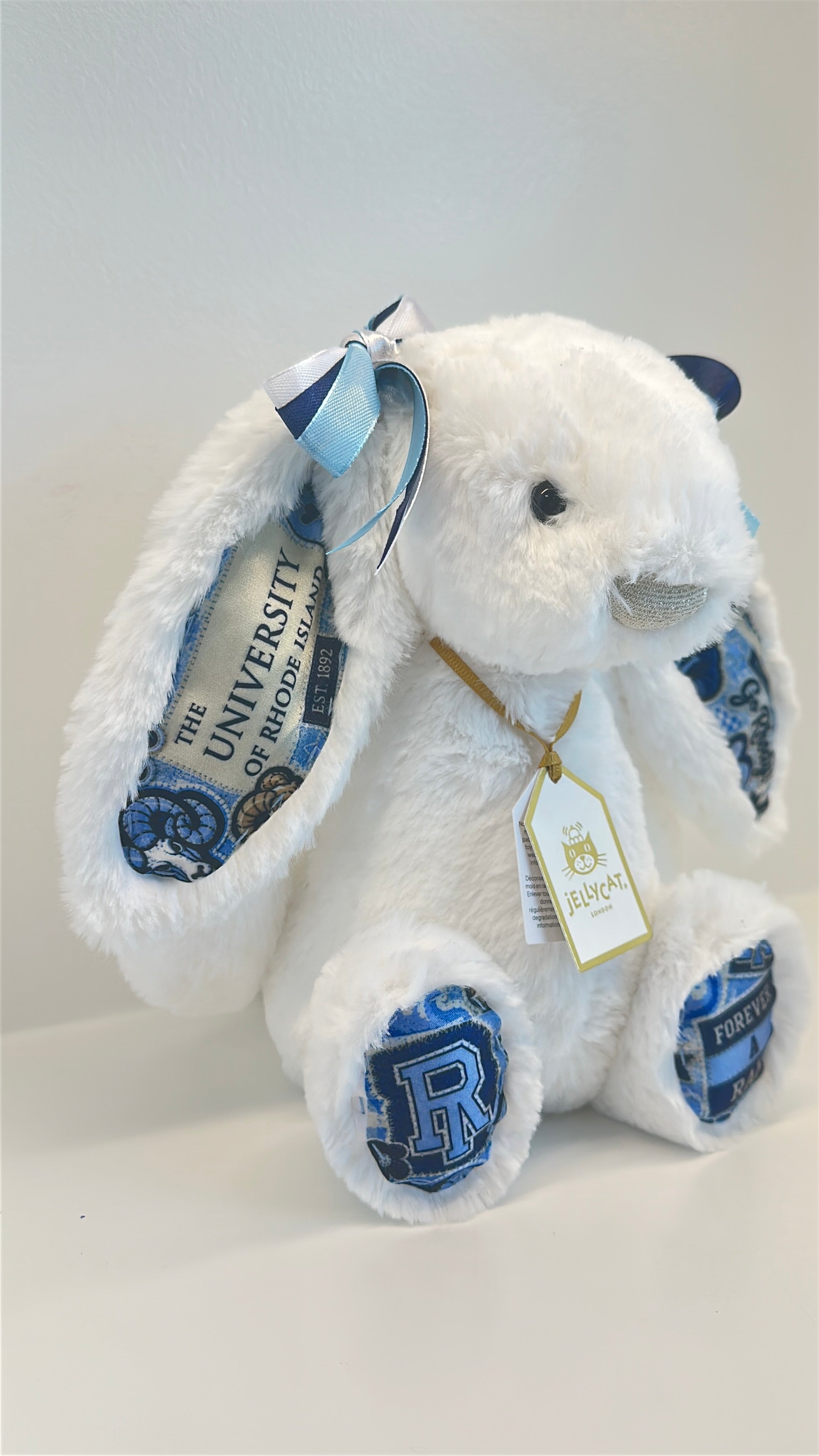 University of Rhode Island (URI) Fully Custom College Jellycat Bunny