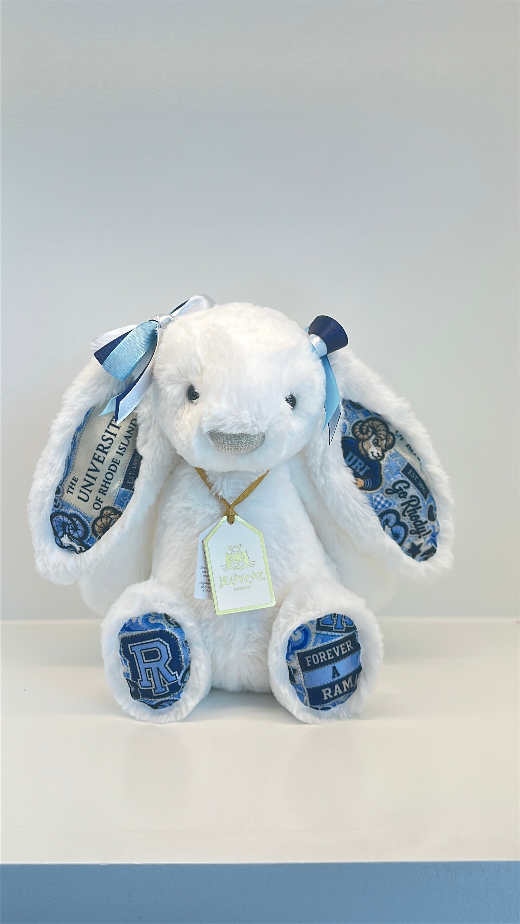 University of Rhode Island (URI) Fully Custom College Jellycat Bunny