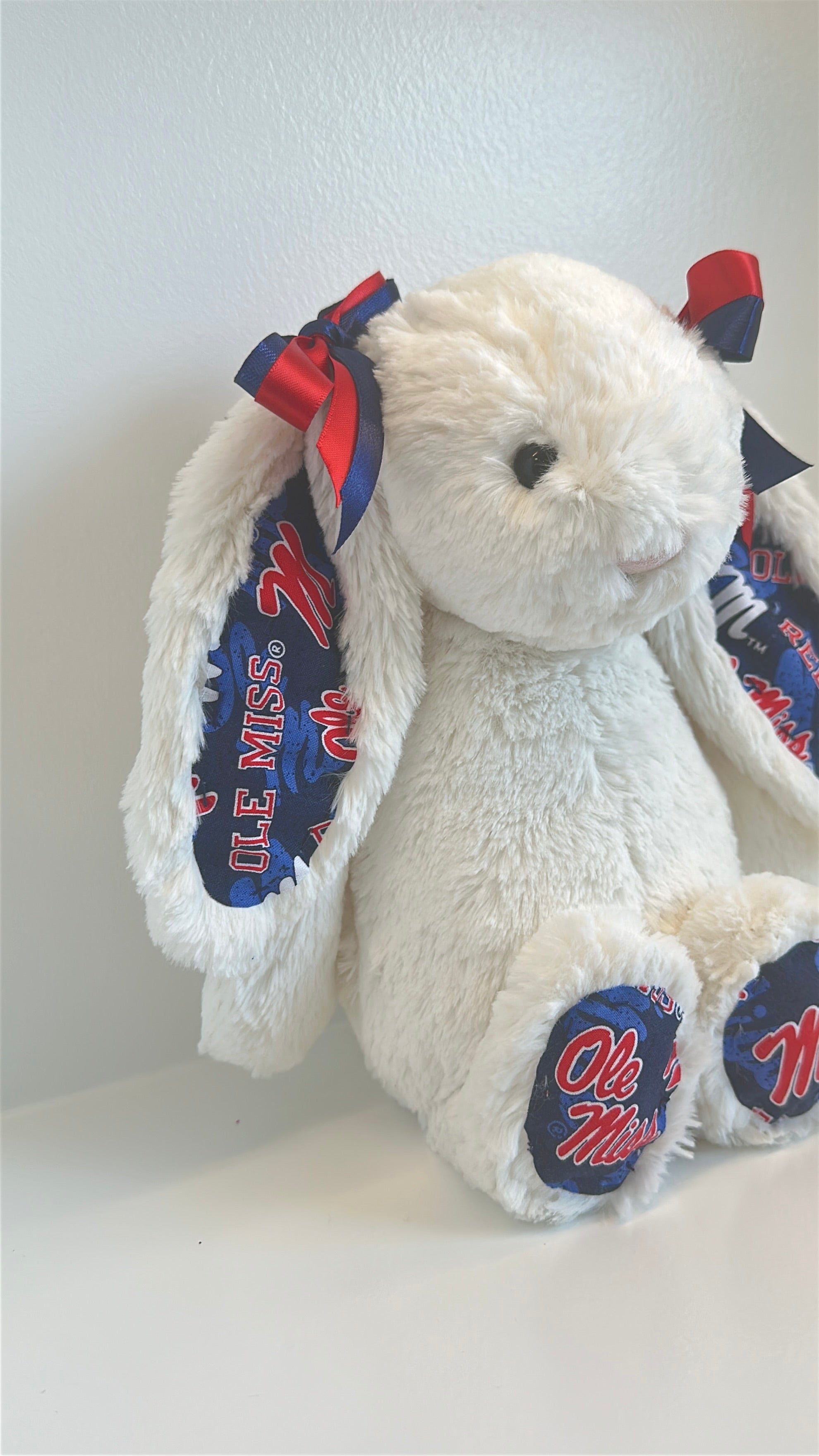 University of Mississippi (Ole Miss) Custom College Jellycat Bashful Bunny