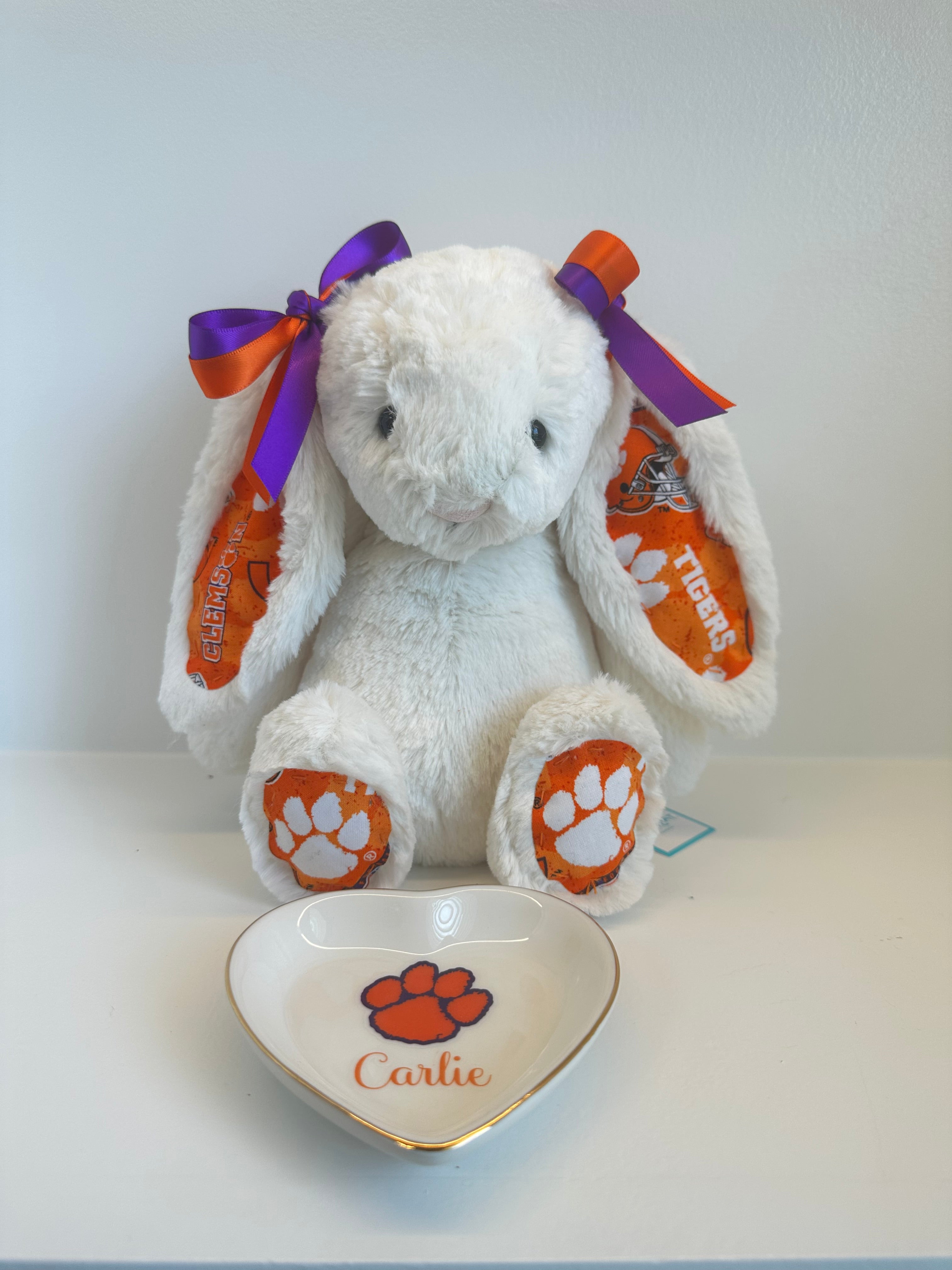 Clemson University Custom College Jellycat Bashful Bunny