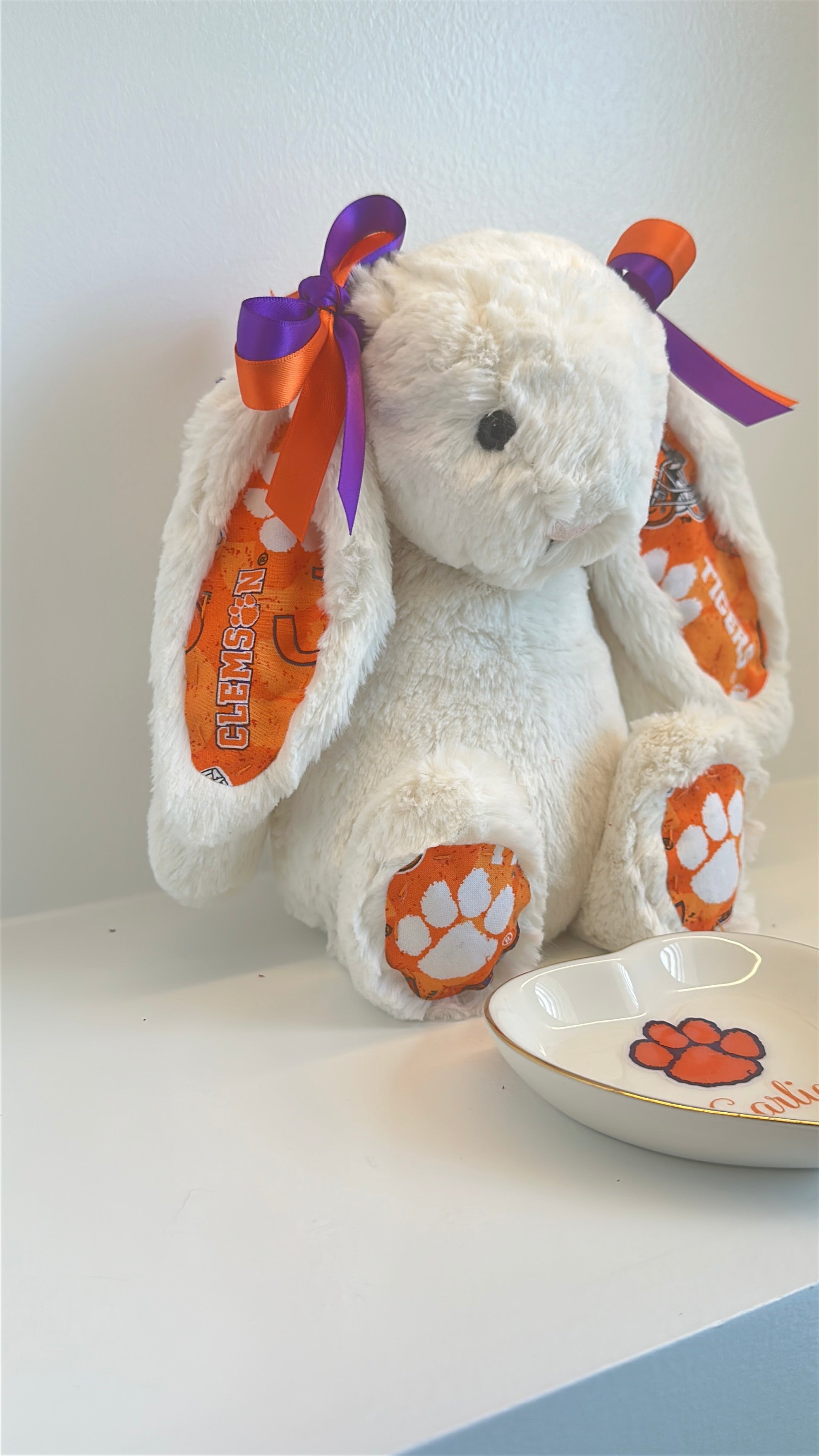 Clemson University Custom College Jellycat Bashful Bunny