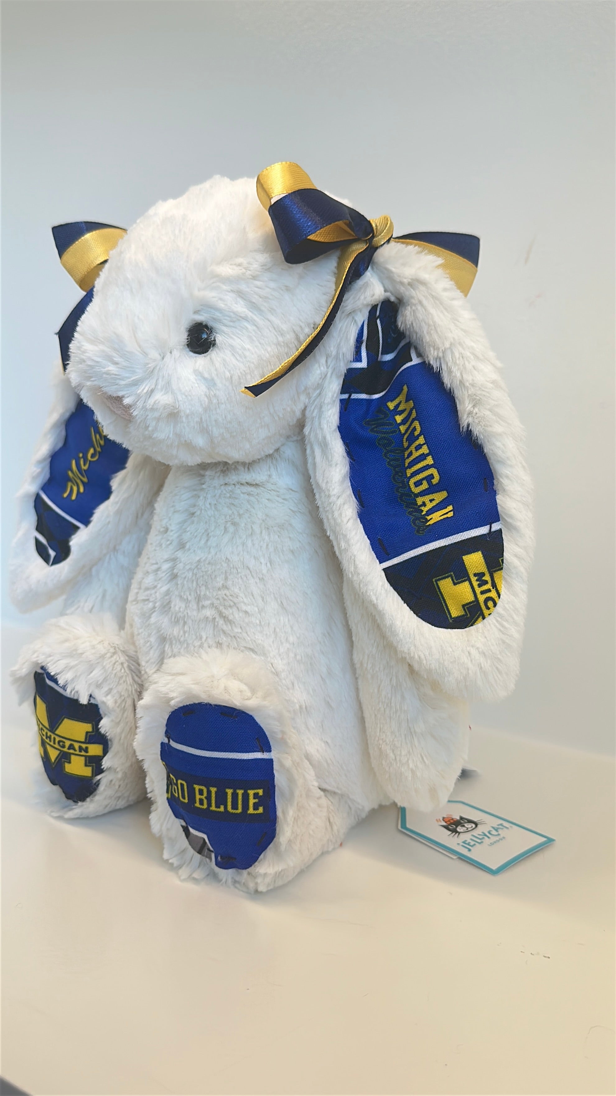 University of Michigan Custom College Jellycat Bashful Bunny