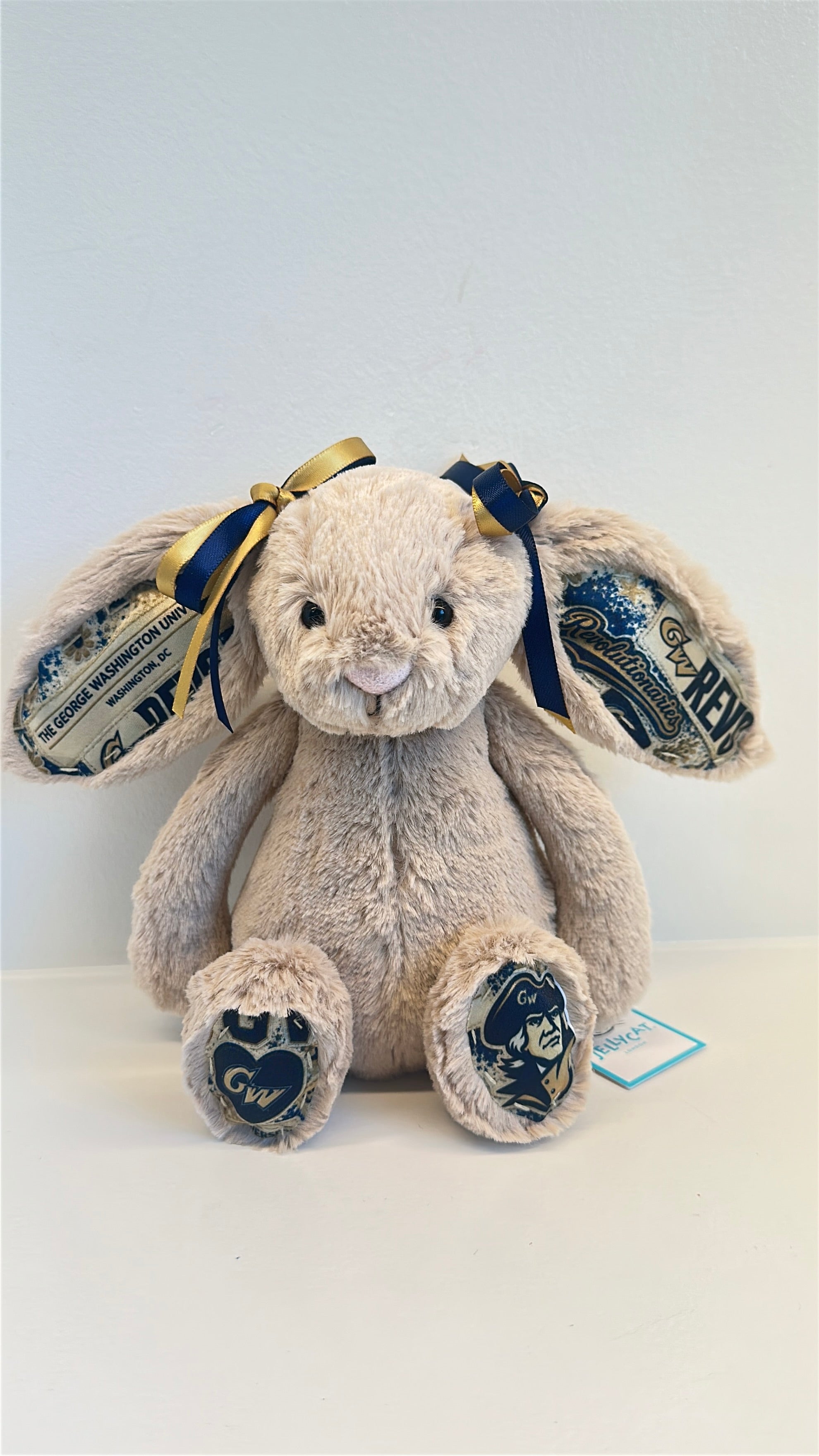 George Washington University (GW) Fully Custom College Jellycat Bunny