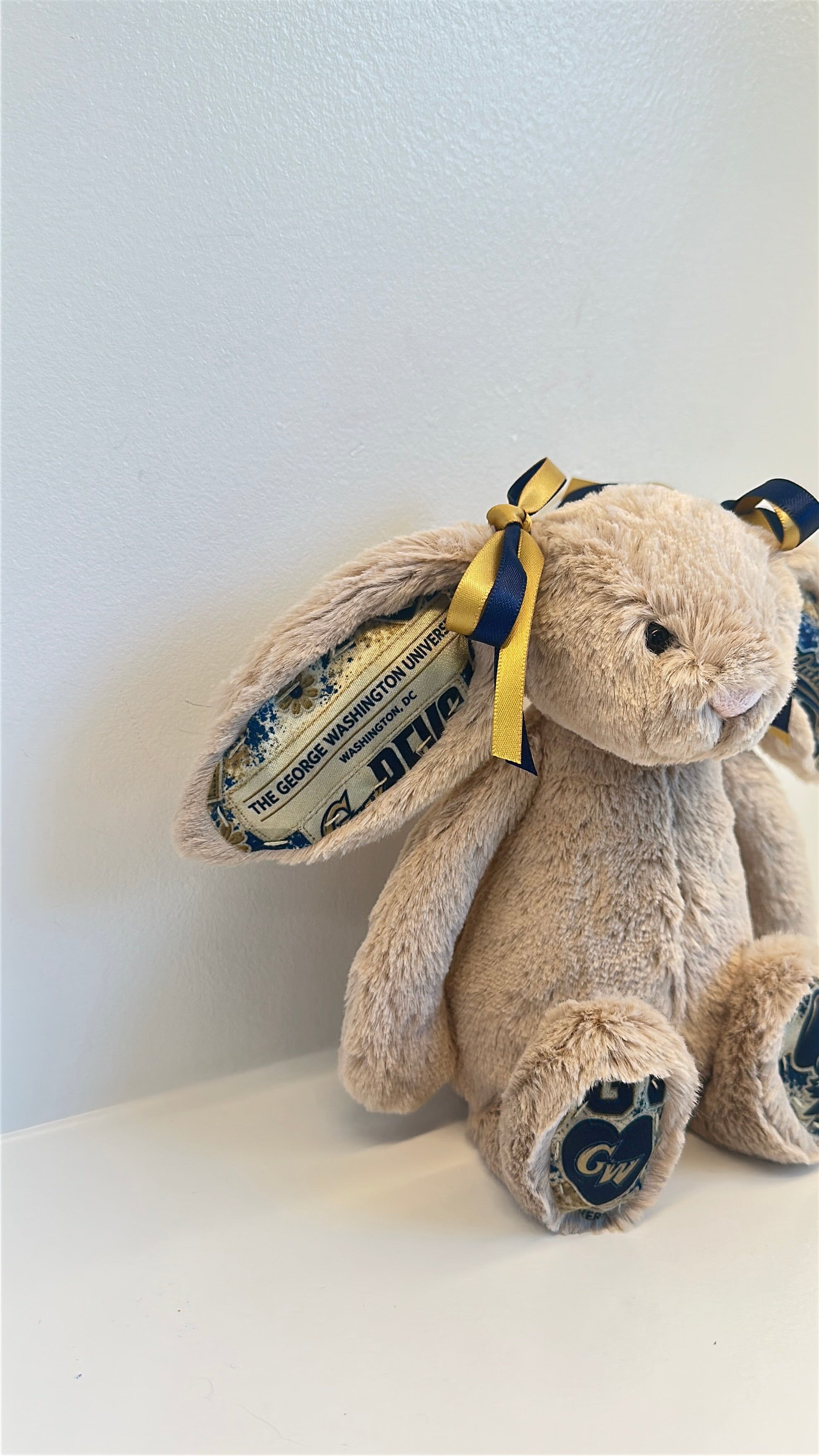 George Washington University (GW) Fully Custom College Jellycat Bunny