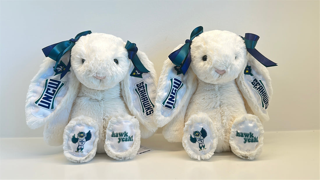 University of North Carolina Wilmington (UNCW) Custom College Jellycat Bashful Bunny