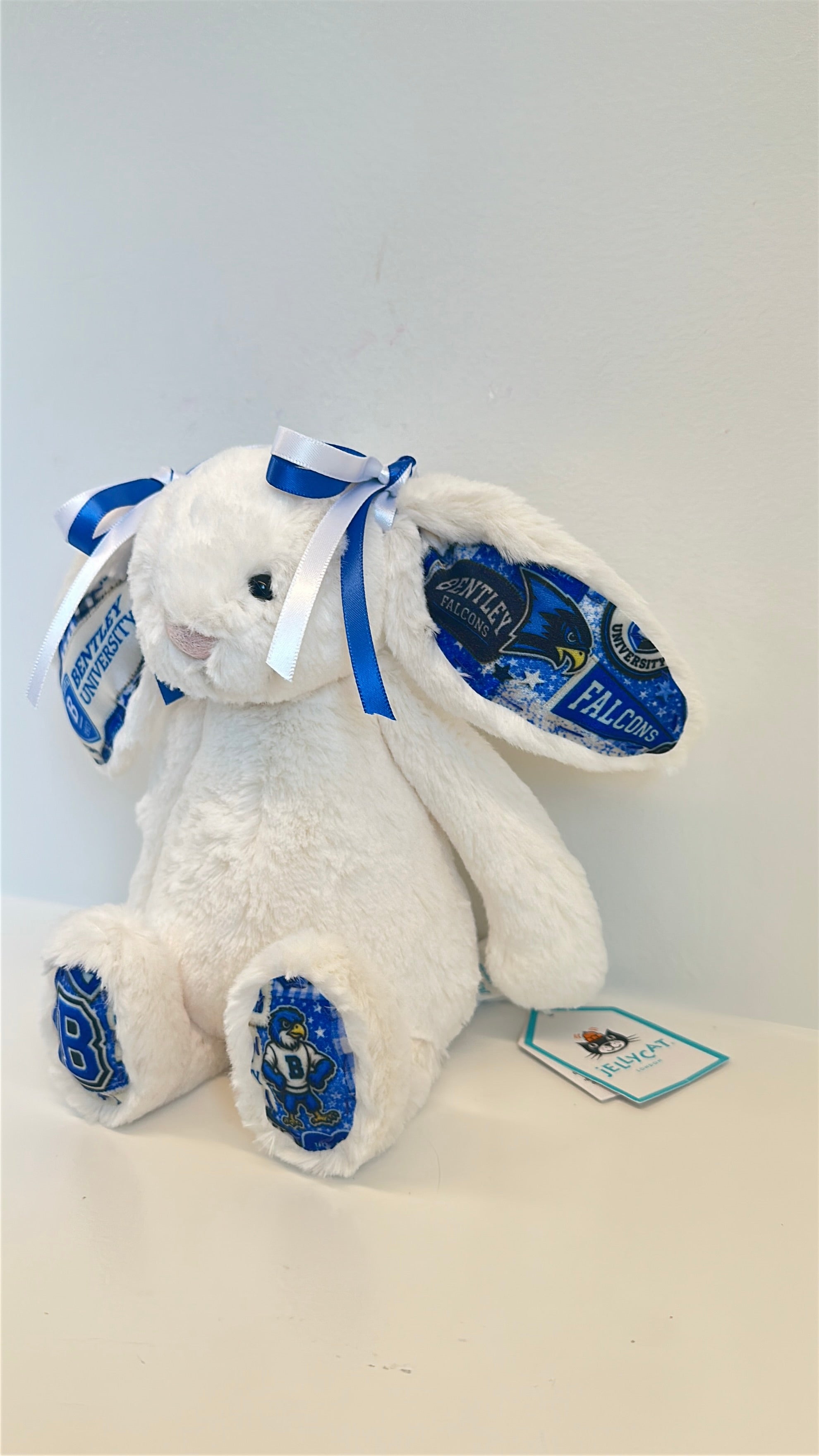 Bentley University Custom College Jellycat Bashful Bunny