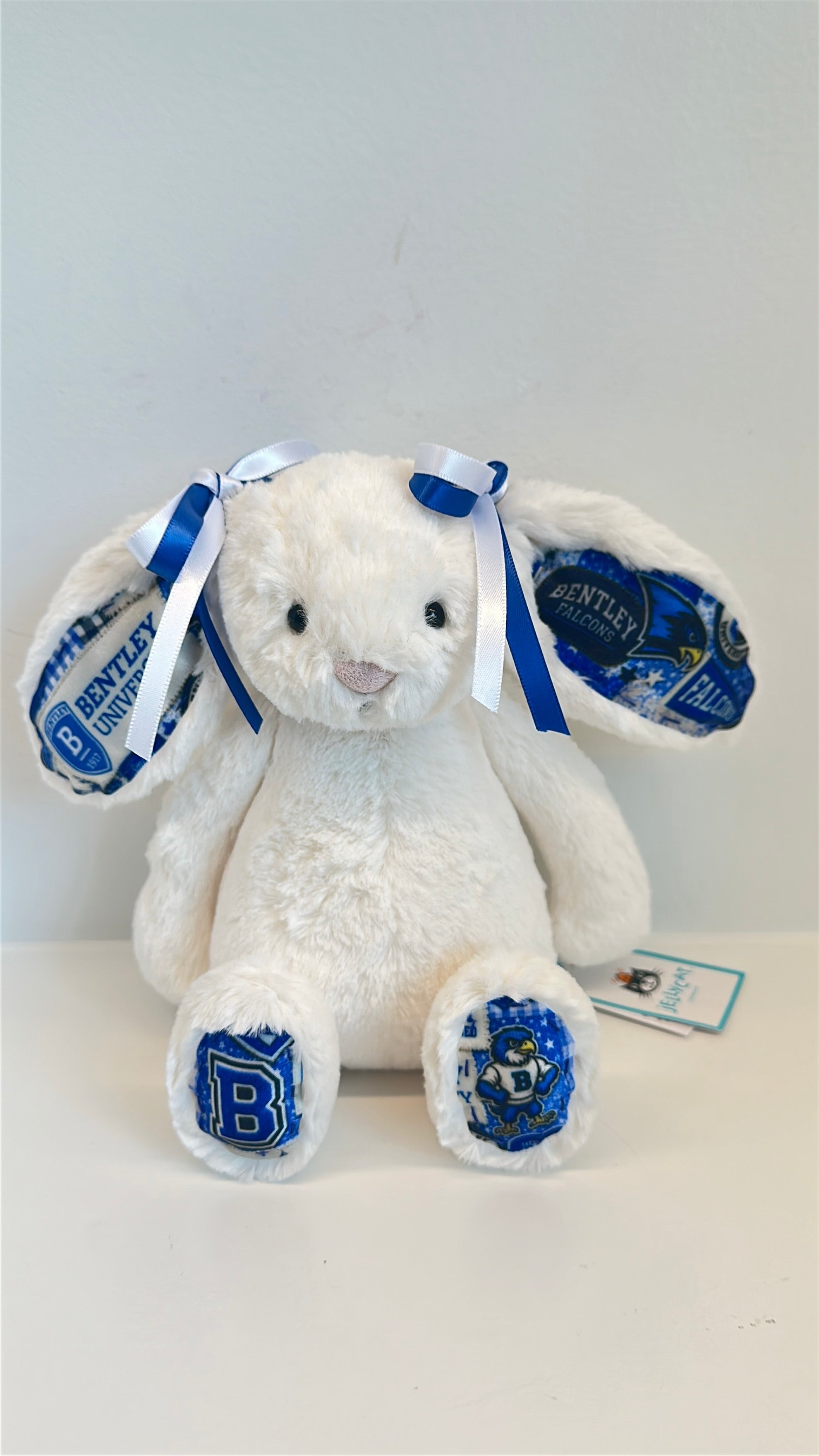 Bentley University Custom College Jellycat Bashful Bunny