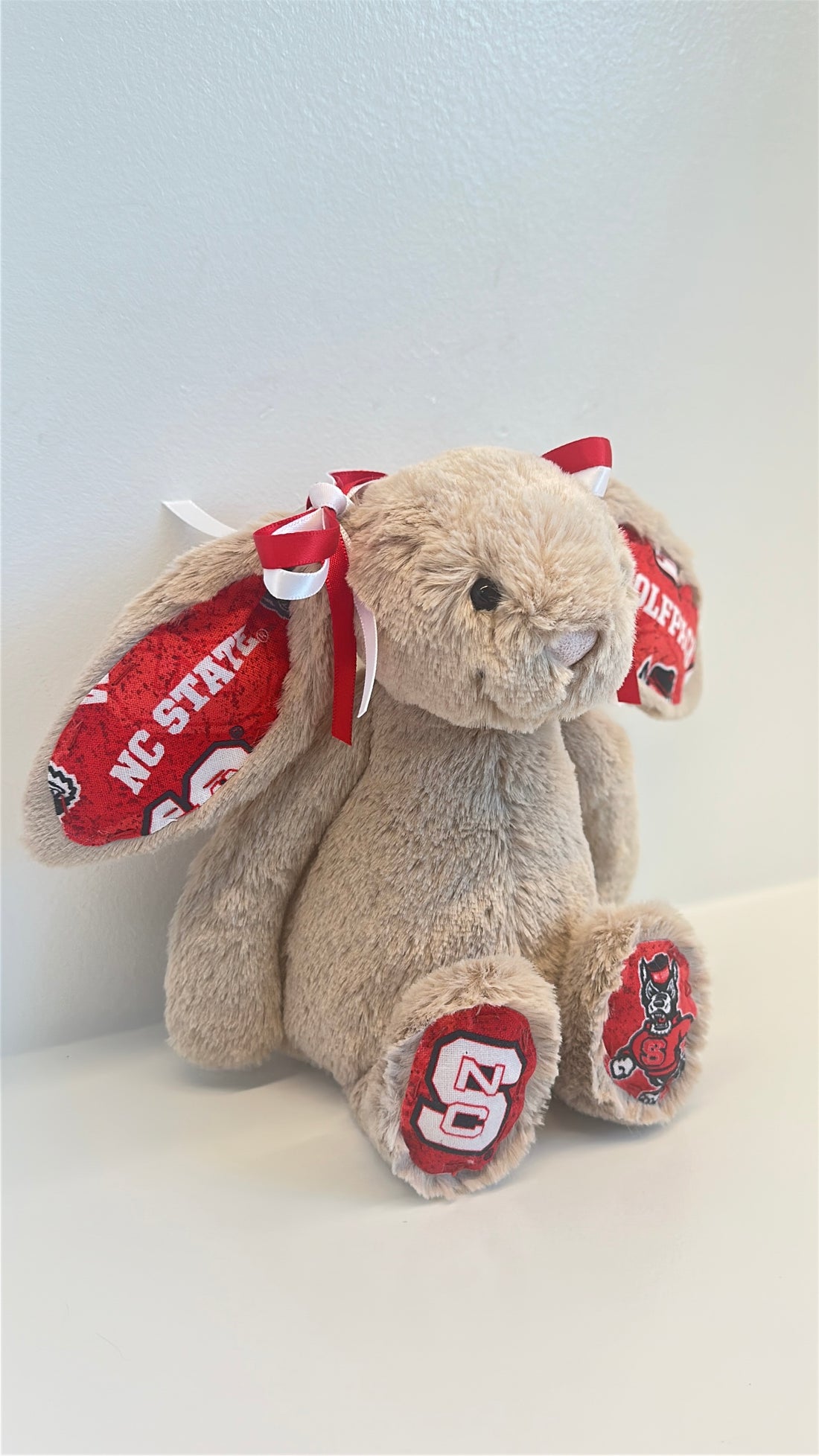 North Carolina State (NC State) Custom College Jellycat Bashful Bunny