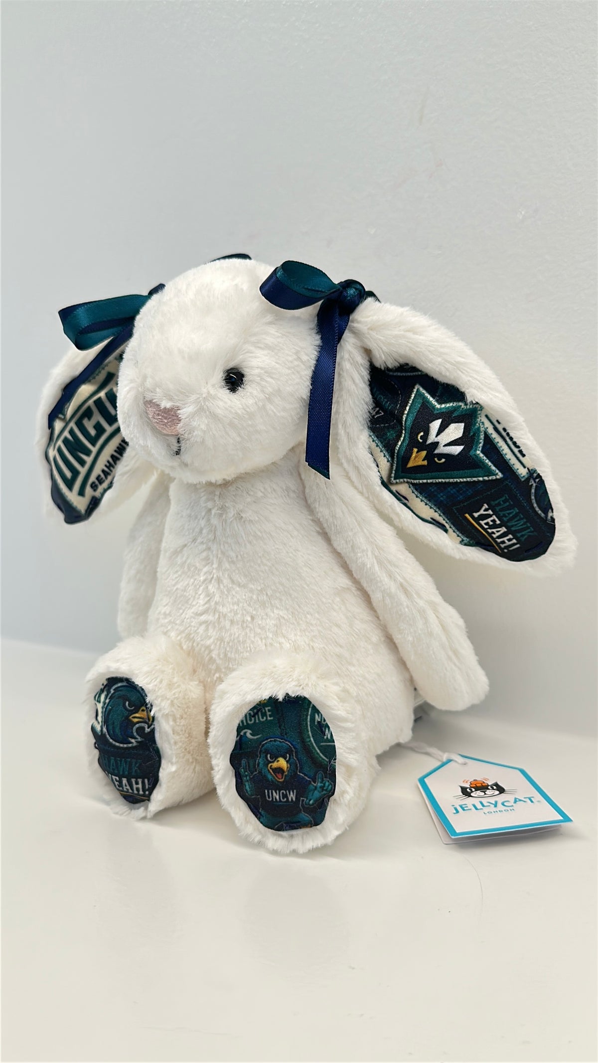 University of North Carolina Wilmington (UNCW) Custom College Jellycat Bashful Bunny