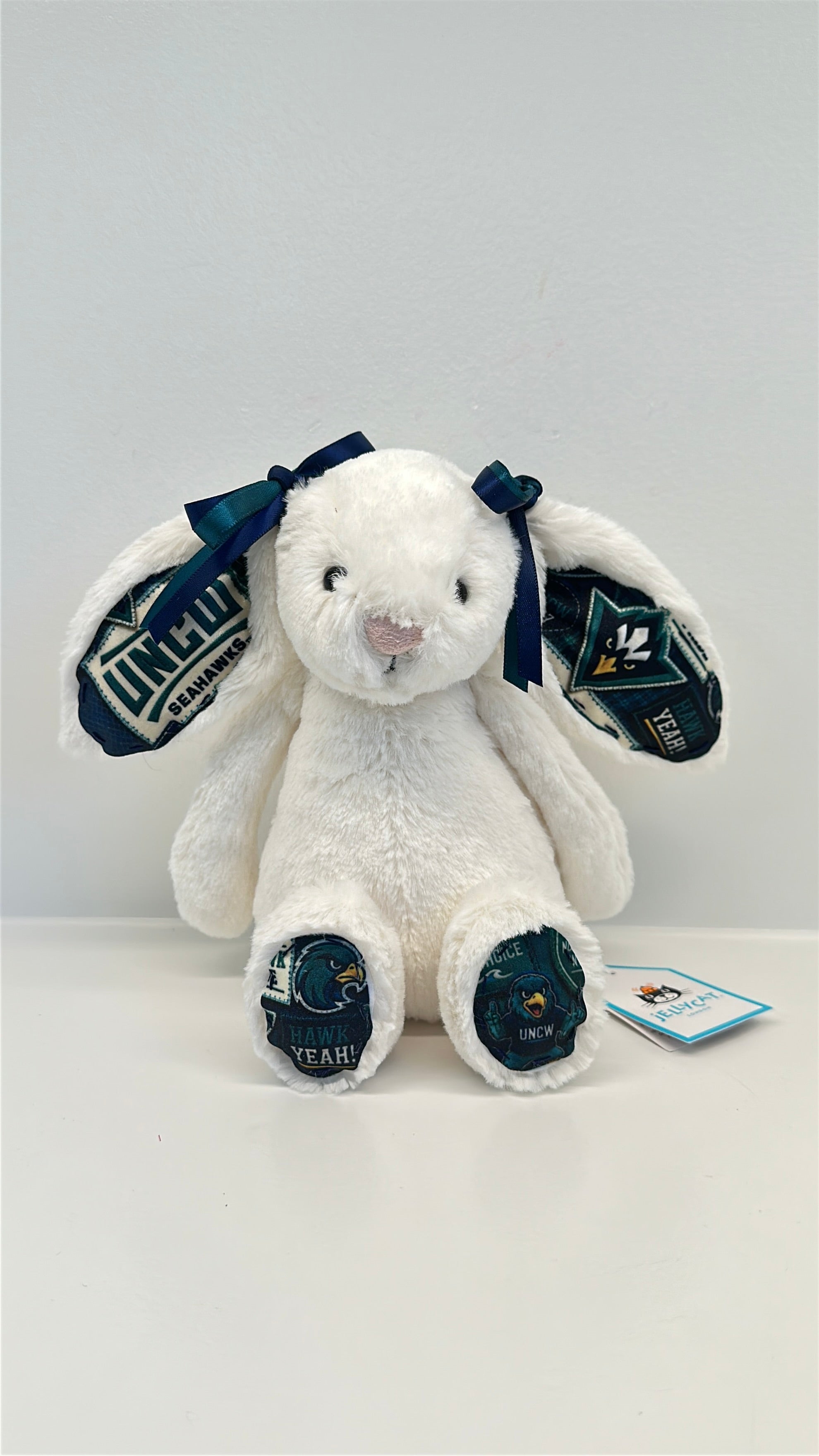 University of North Carolina Wilmington (UNCW) Custom College Jellycat Bashful Bunny