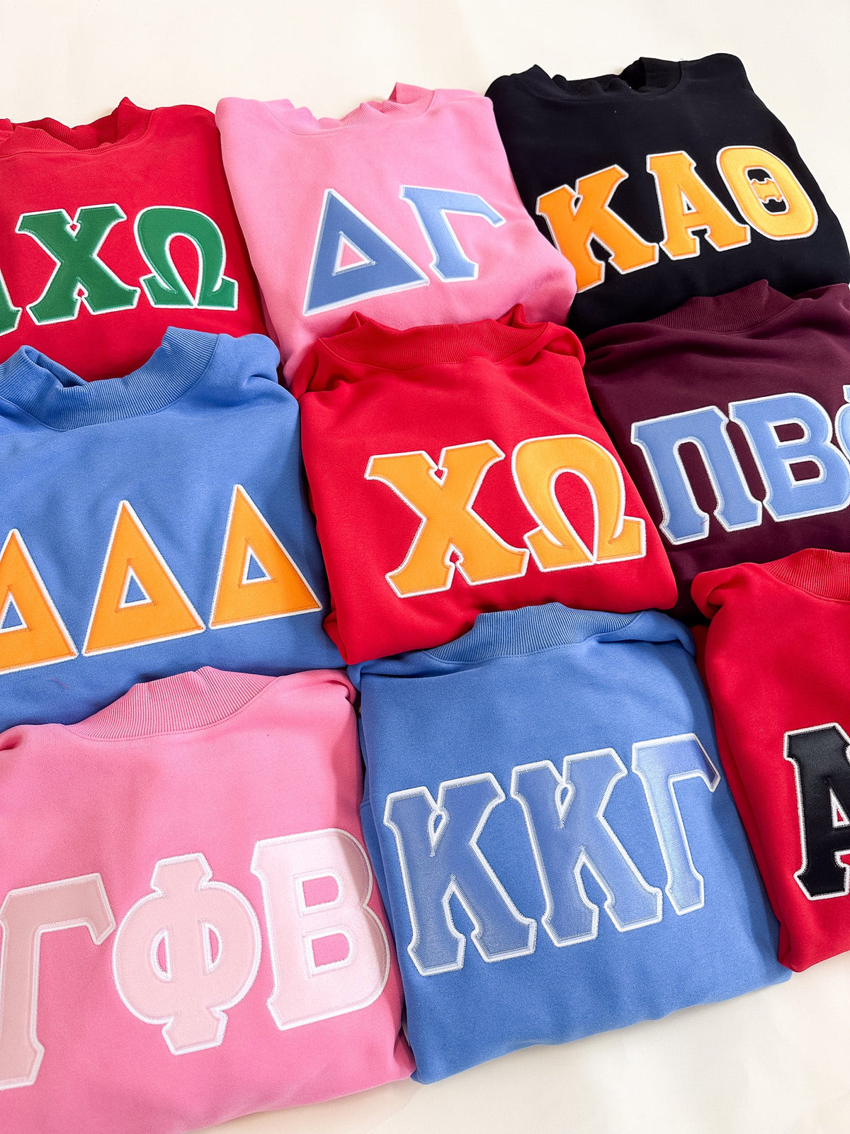 Classic Twill Sorority Embroidered Mock Neck