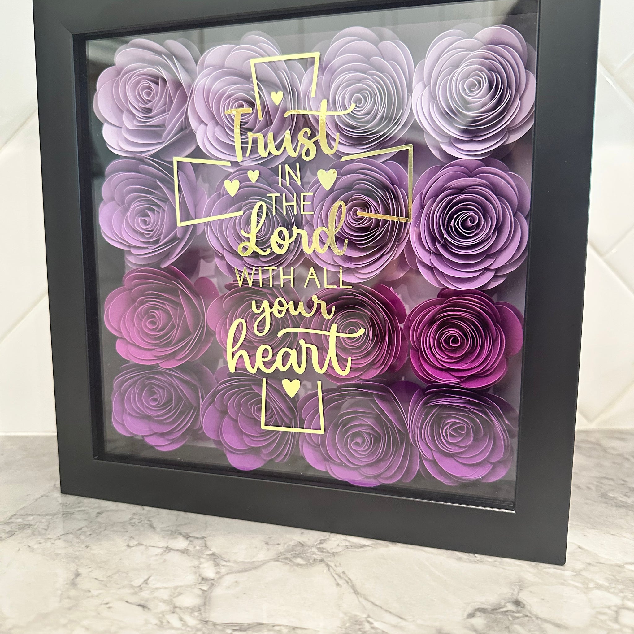 Personalized Faith Based Flower Shadow Box Gift | Flower Shadow Box | Bible Verse Shadow Box | Christian Gifts for Mother's Day | Christian Faith Gift