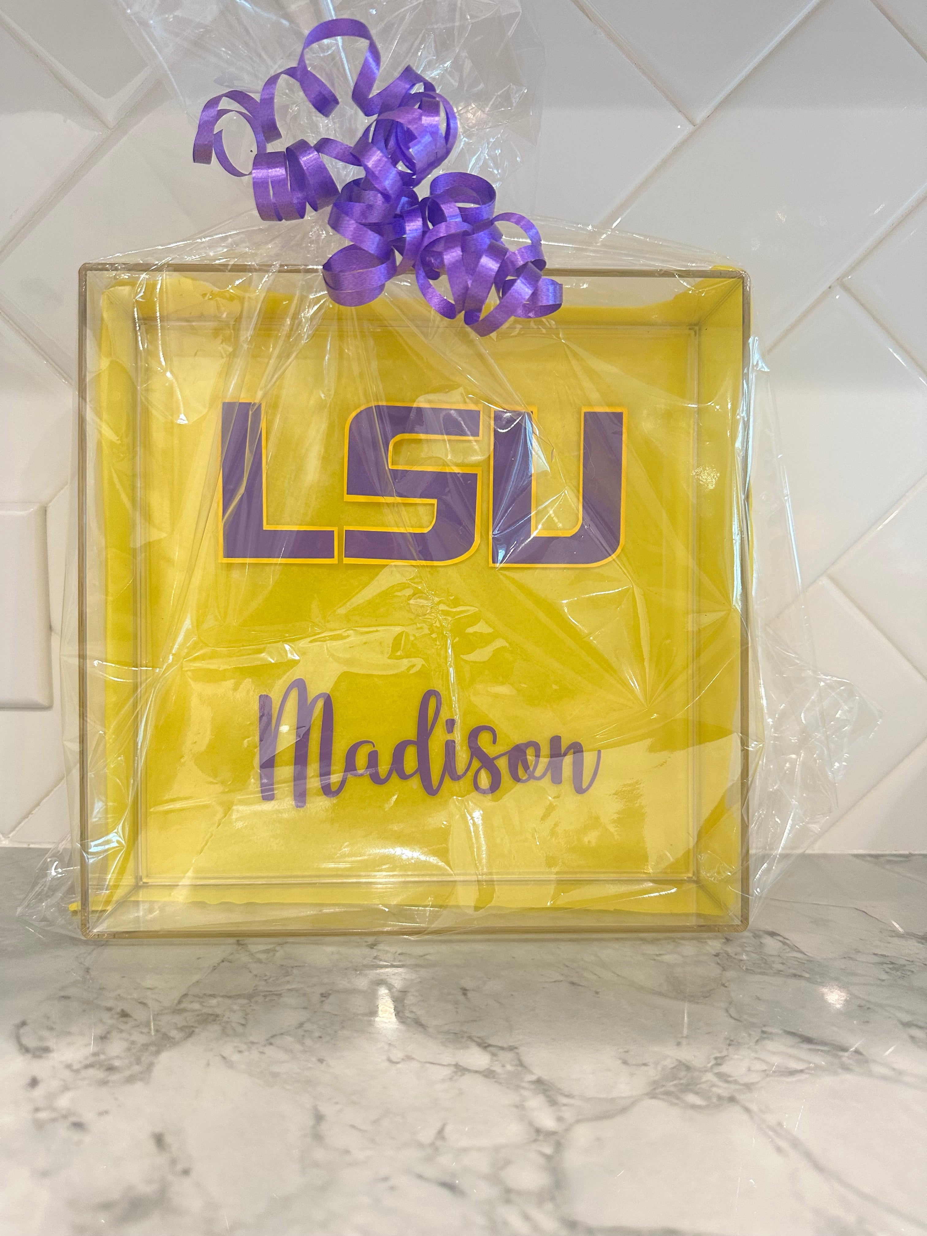 Customizable Acrylic Trays, College Acceptance Gifts, Personalized Graduation Gift, College Gifts, High School Graduation Gift, College Merch, Dorm Decor