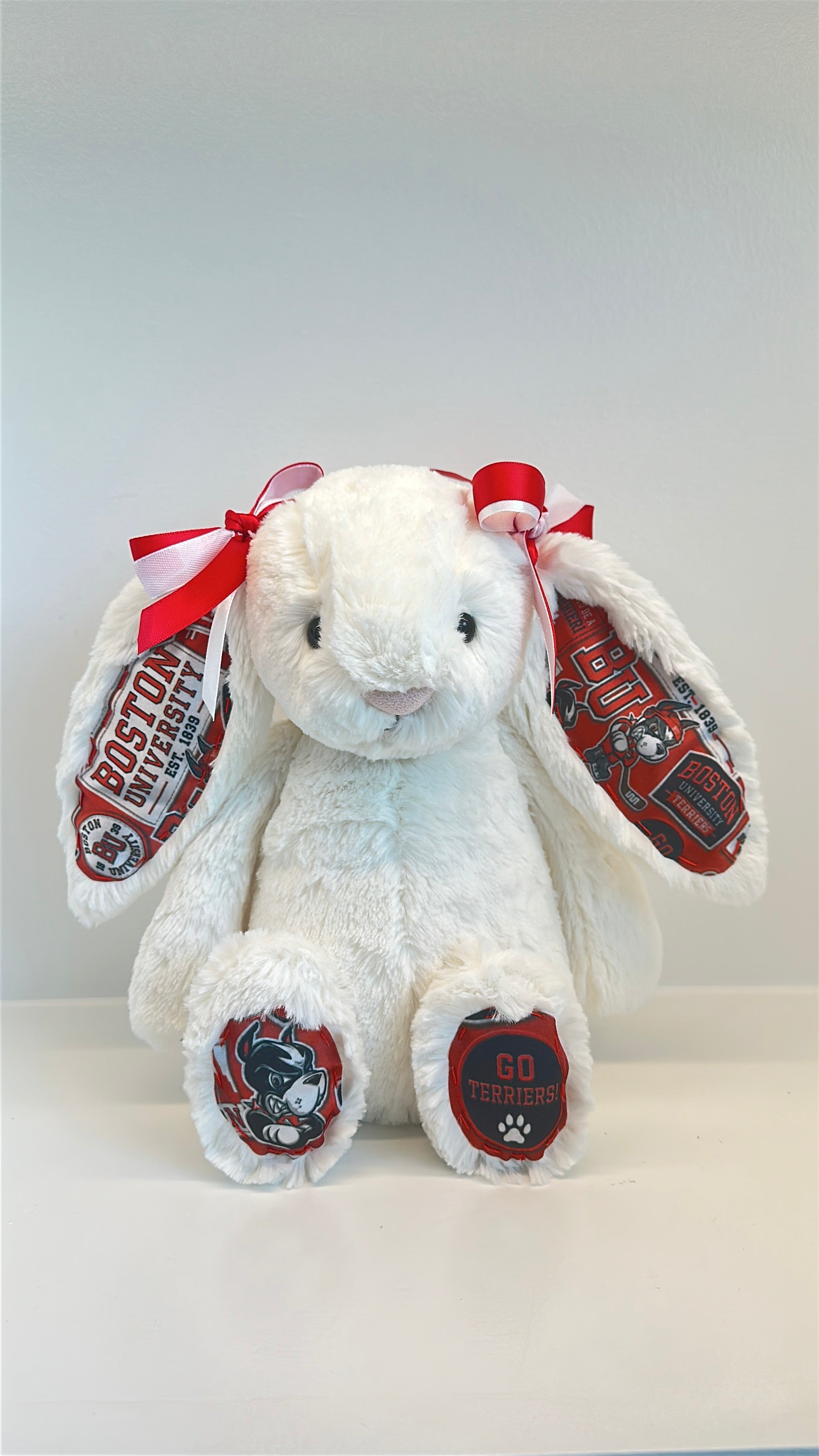 Boston University Custom College Jellycat Bashful Bunny