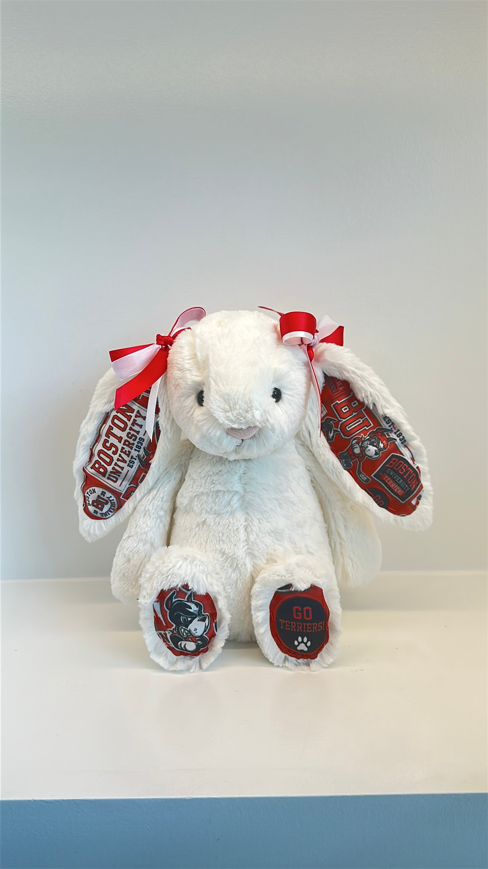 Boston University Custom College Jellycat Bashful Bunny