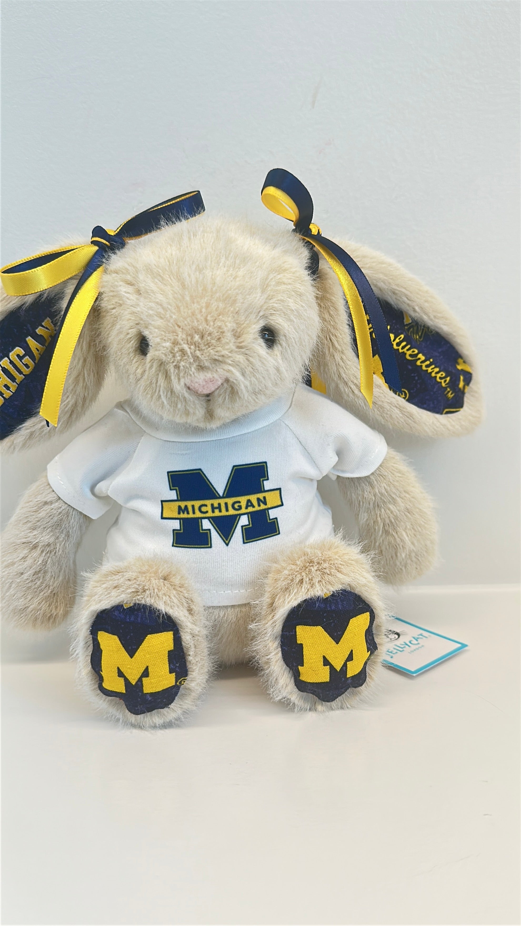 University of Michigan Custom College Jellycat Bashful Bunny