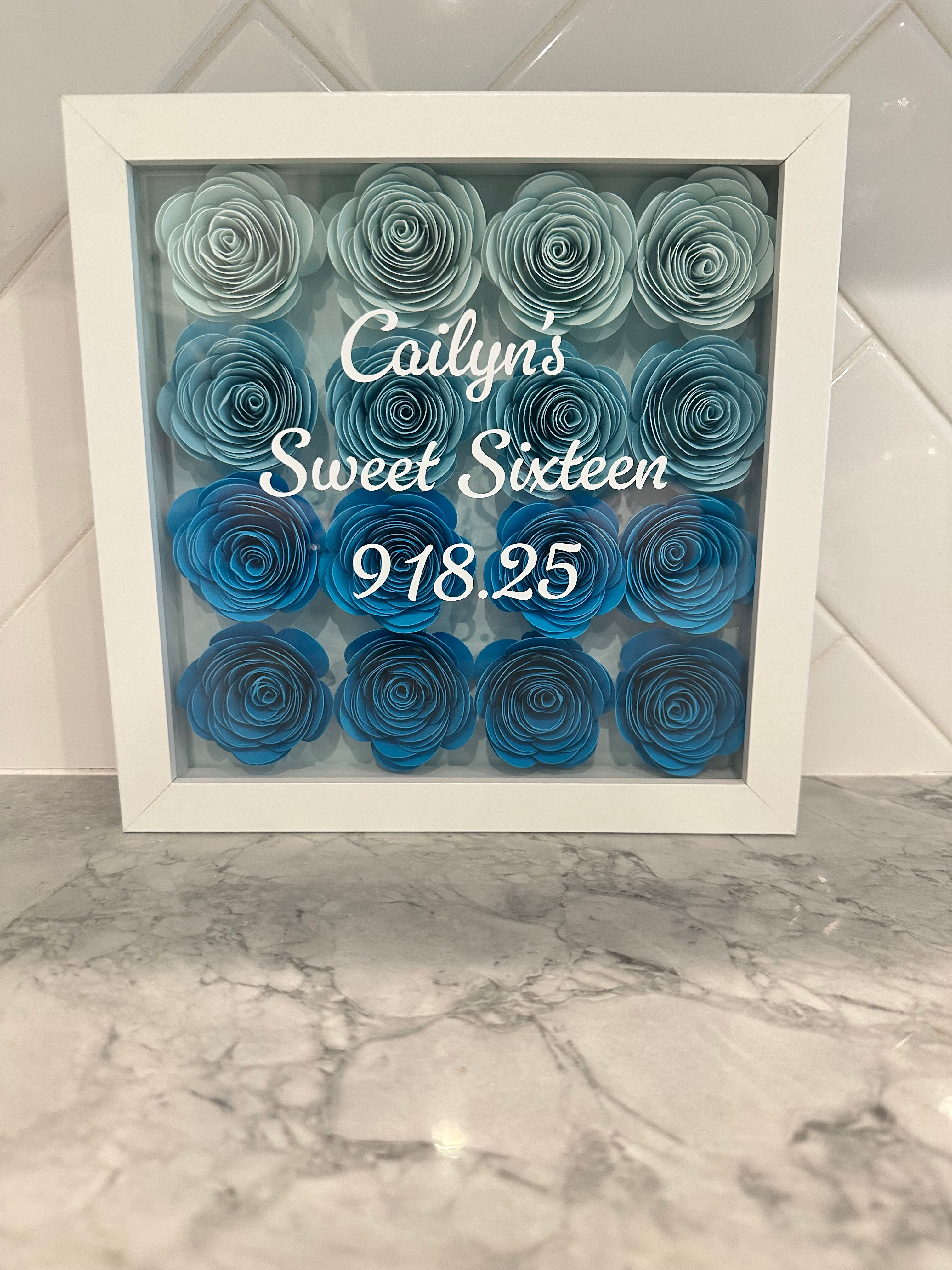 Special Occasion Flower Shadow Boxes | Birthday | Anniversary | Wedding | Valentine’s Day