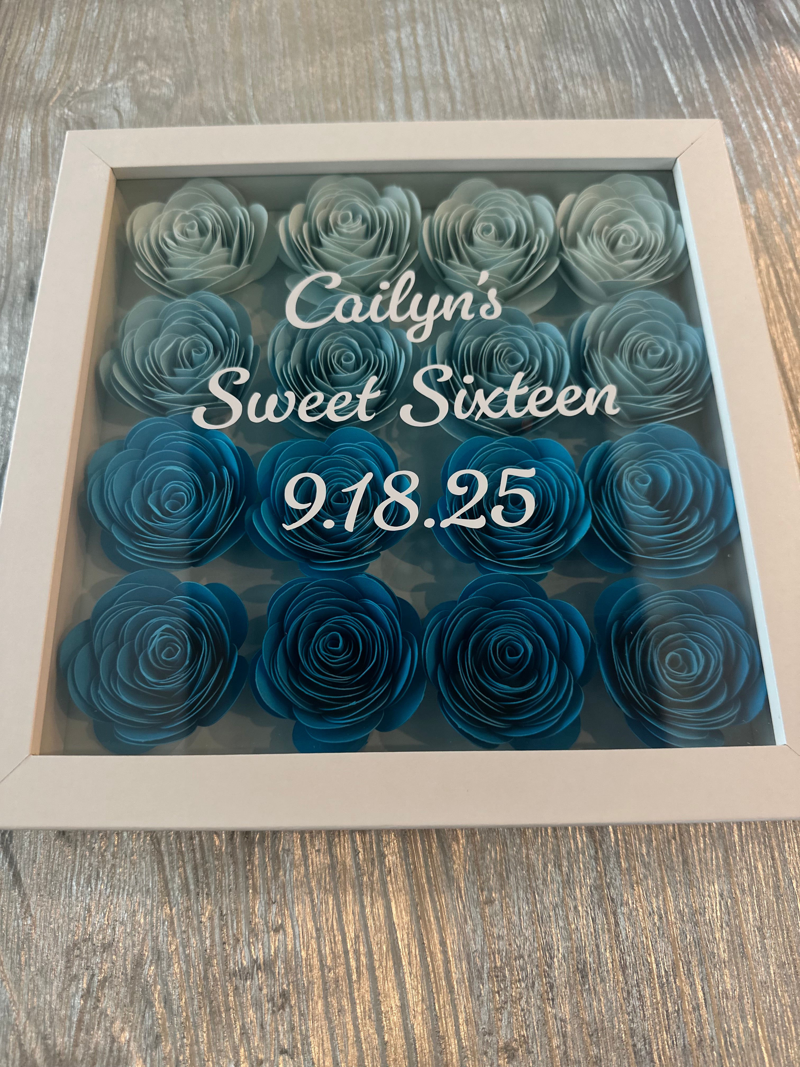 Special Occasion Flower Shadow Boxes | Birthday | Anniversary | Wedding | Valentine’s Day