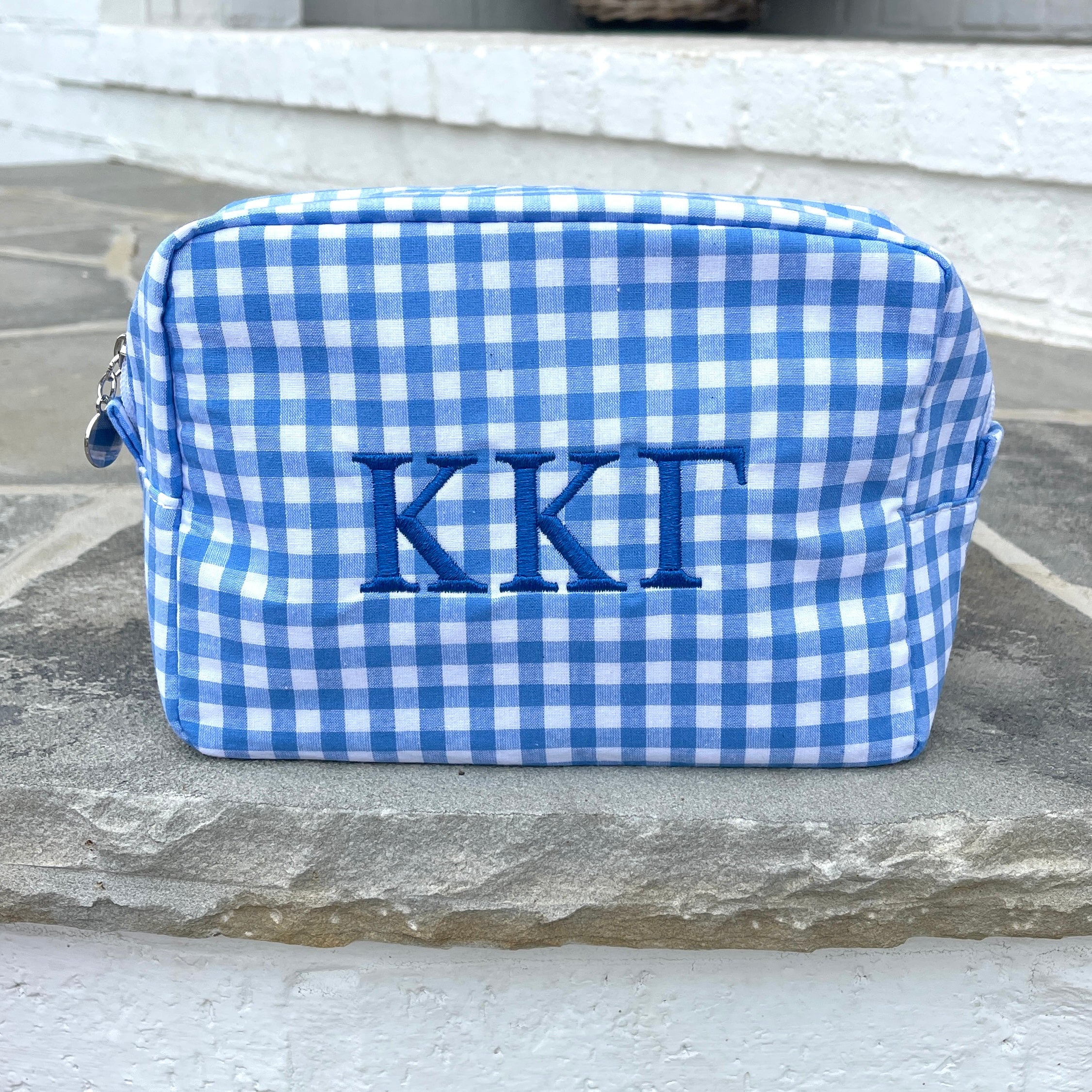 Kappa Kappa Gamma Gingham Cosmetic Bag