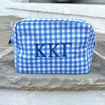 Kappa Kappa Gamma Gingham Cosmetic Bag