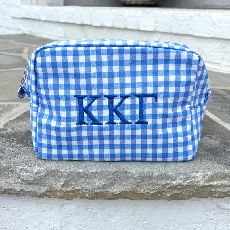 Kappa Kappa Gamma Gingham Cosmetic Bag
