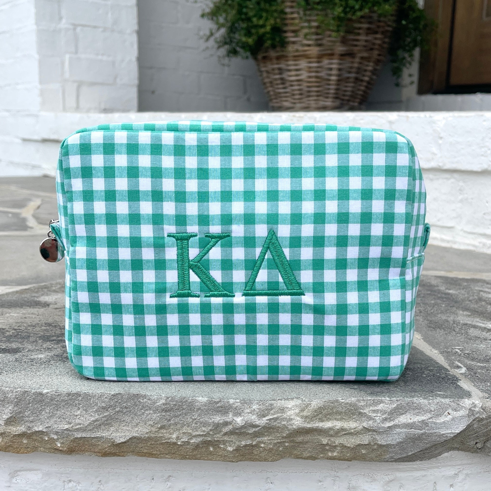 Kappa Delta Gingham Cosmetic Bag