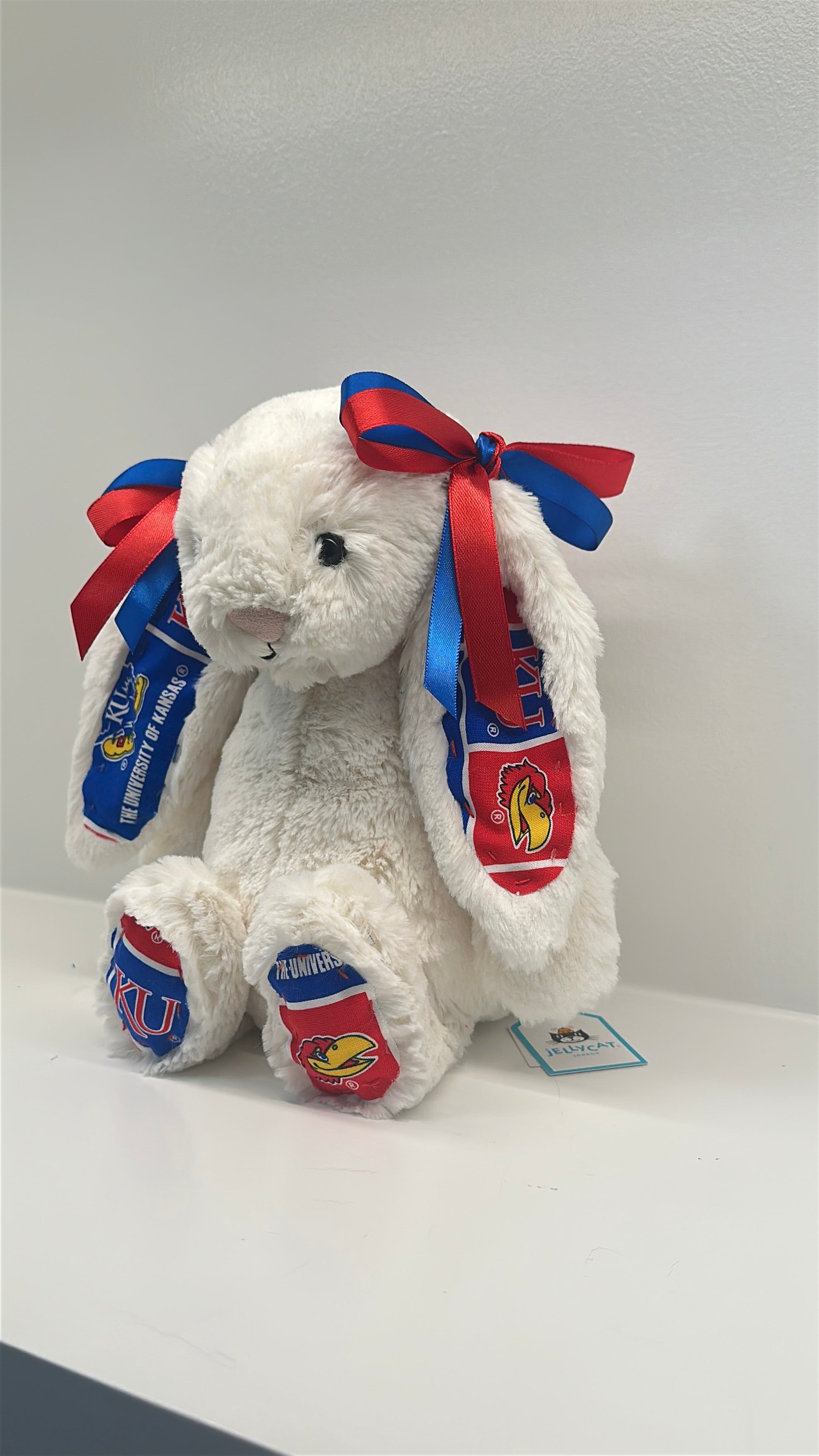 University of Kansas Custom College Jellycat Bashful Bunny – 4U