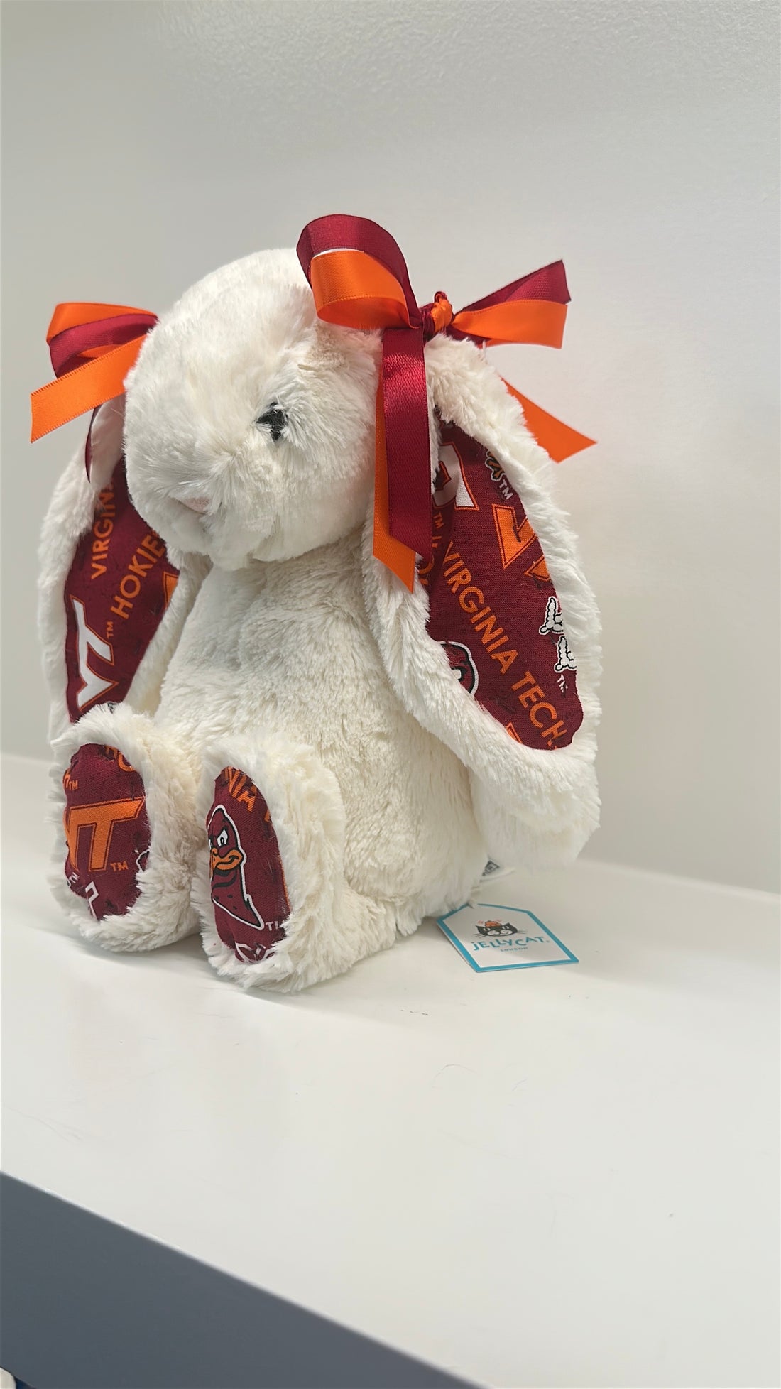 Virginia Tech Custom College Jellycat Bashful Bunny