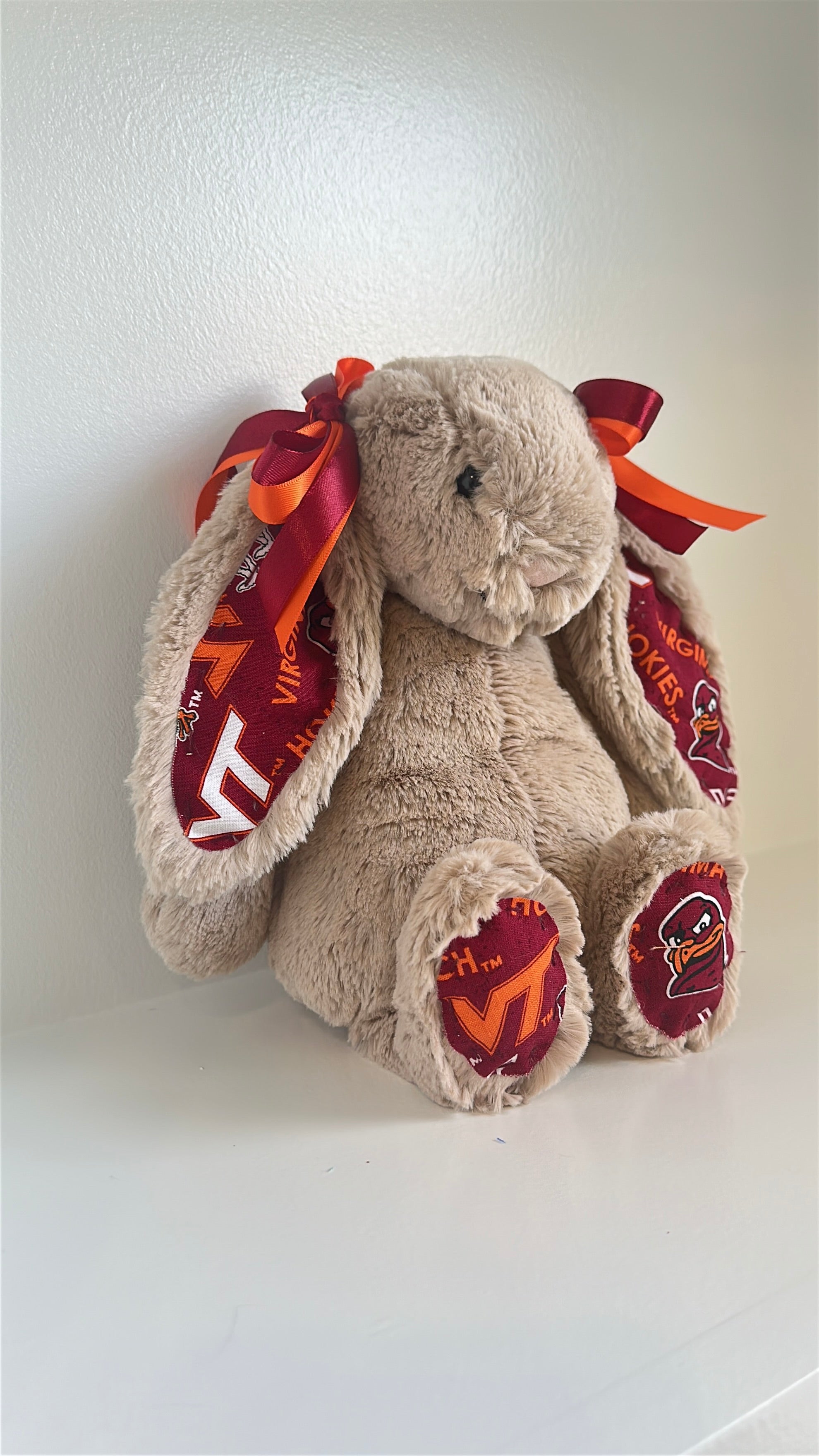 Virginia Tech Custom College Jellycat Bashful Bunny