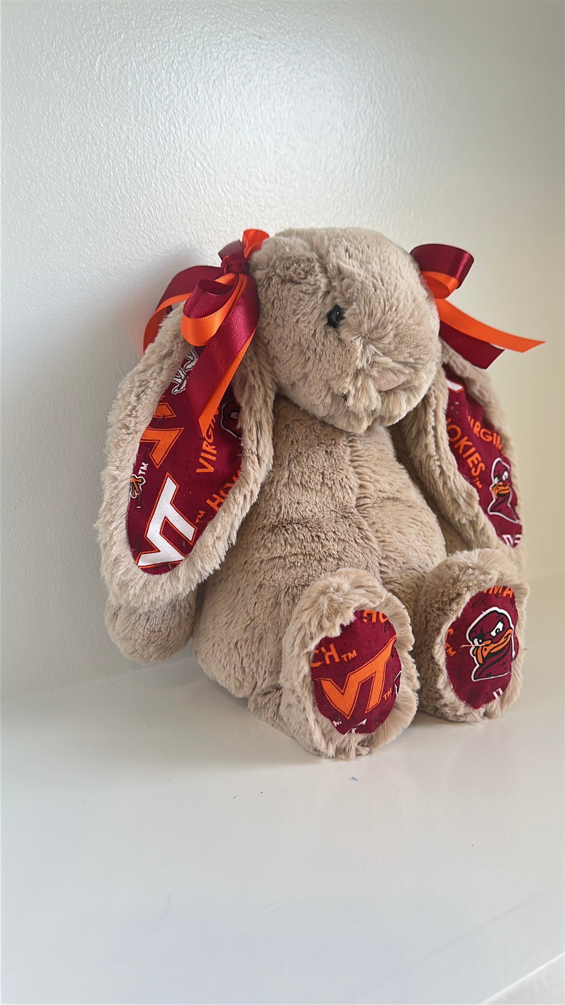 Virginia Tech Custom College Jellycat Bashful Bunny