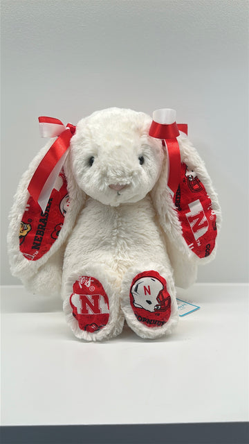 University of Nebraska Custom College Jellycat Bashful Bunny