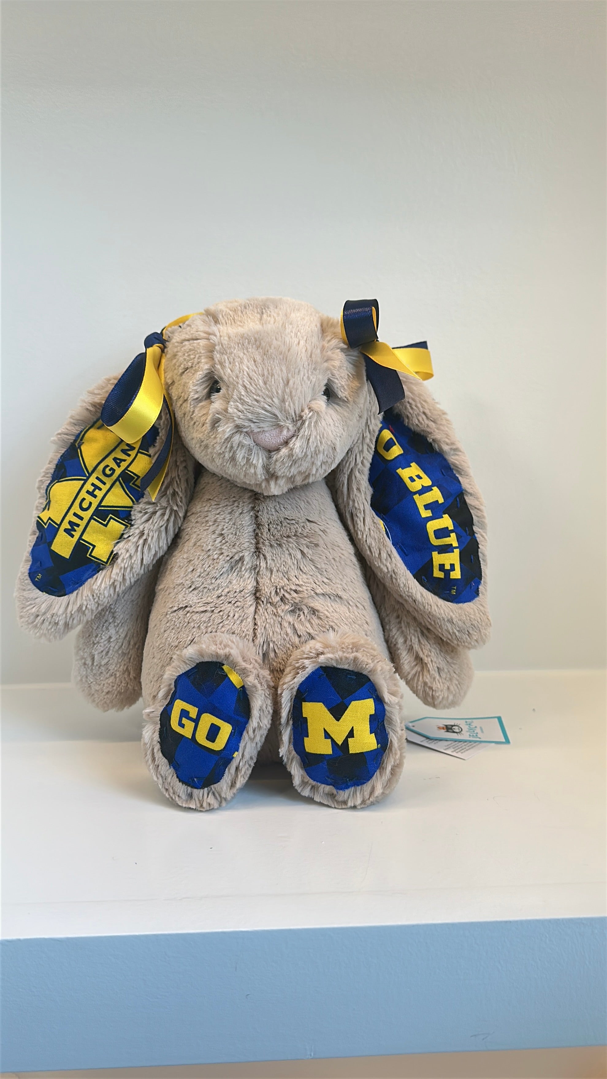 University of Michigan Custom College Jellycat Bashful Bunny