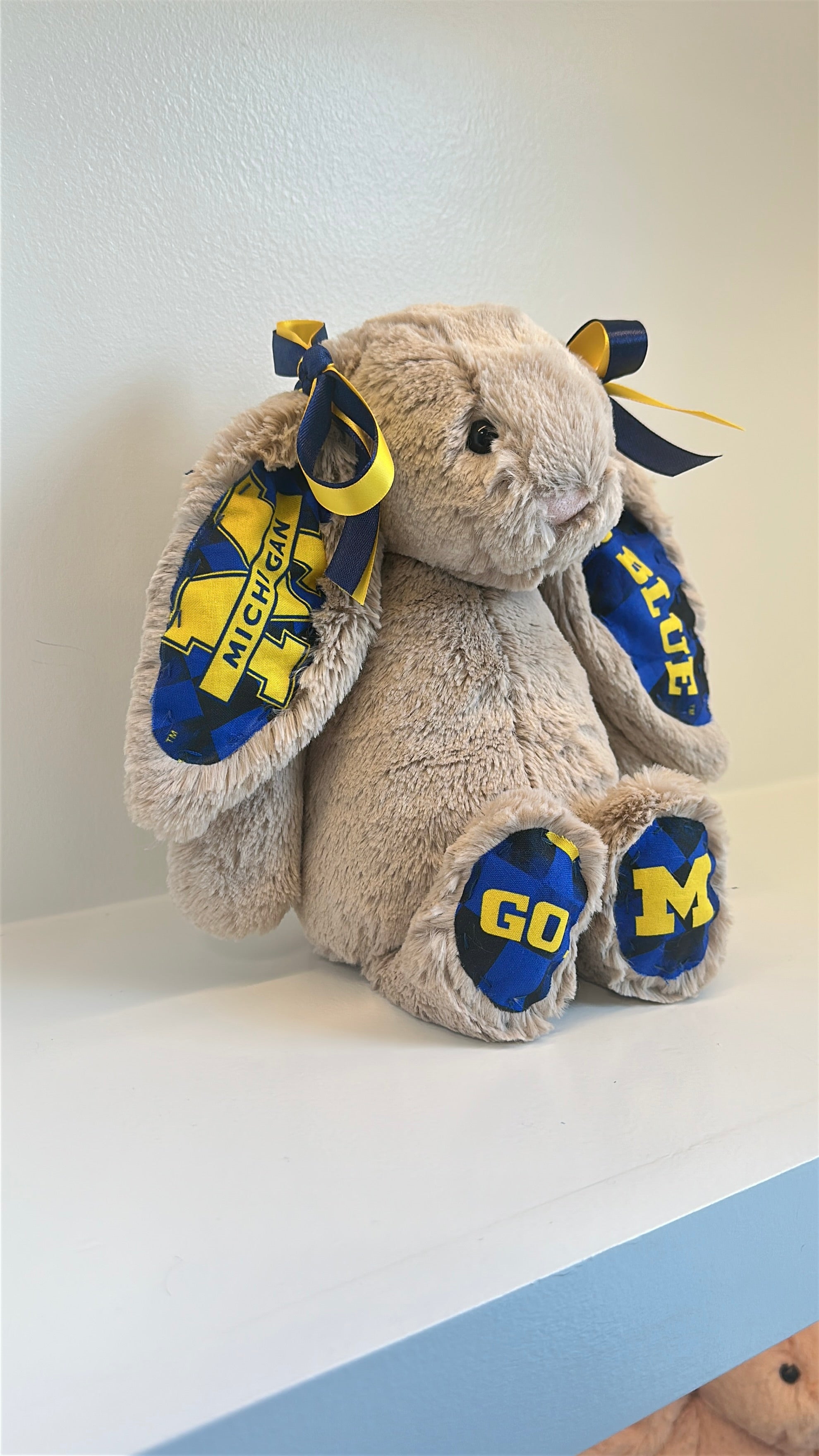 University of Michigan Custom College Jellycat Bashful Bunny