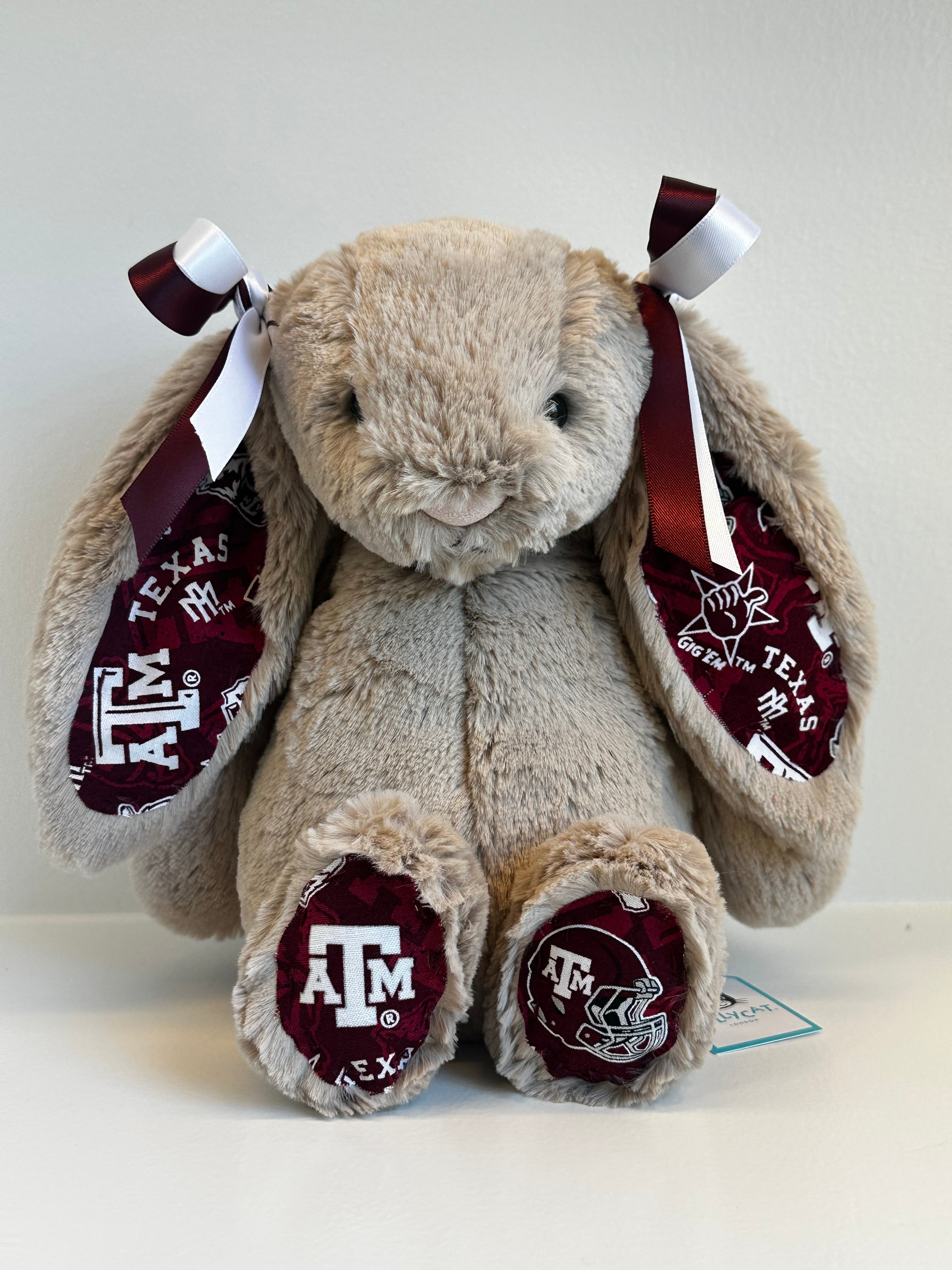 Custom College Jellycat Bashful Bunny