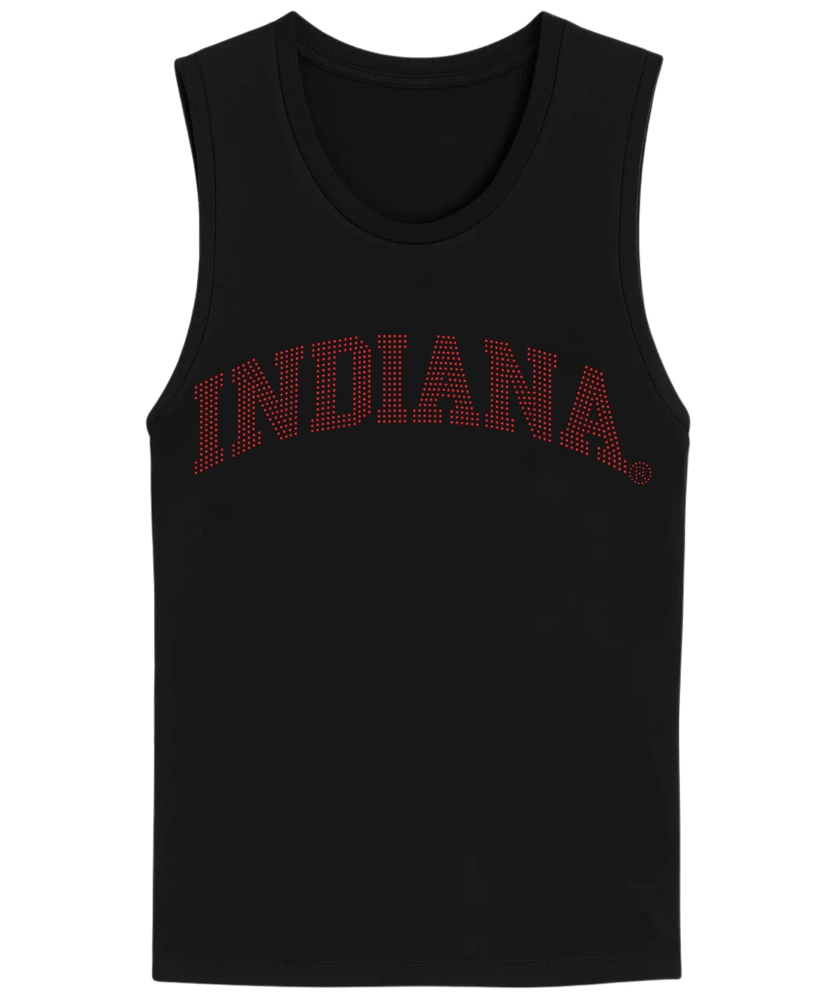 Indiana University Curve Black Tank Top