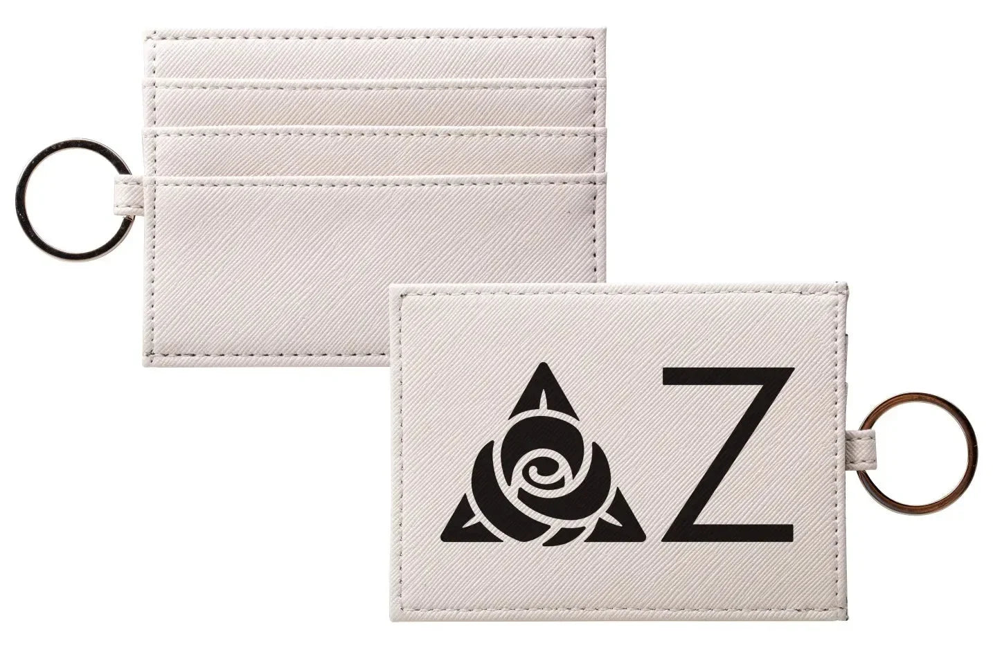 Delta Zeta Card Holder Vegan Saffiano Leather - Greek Letters