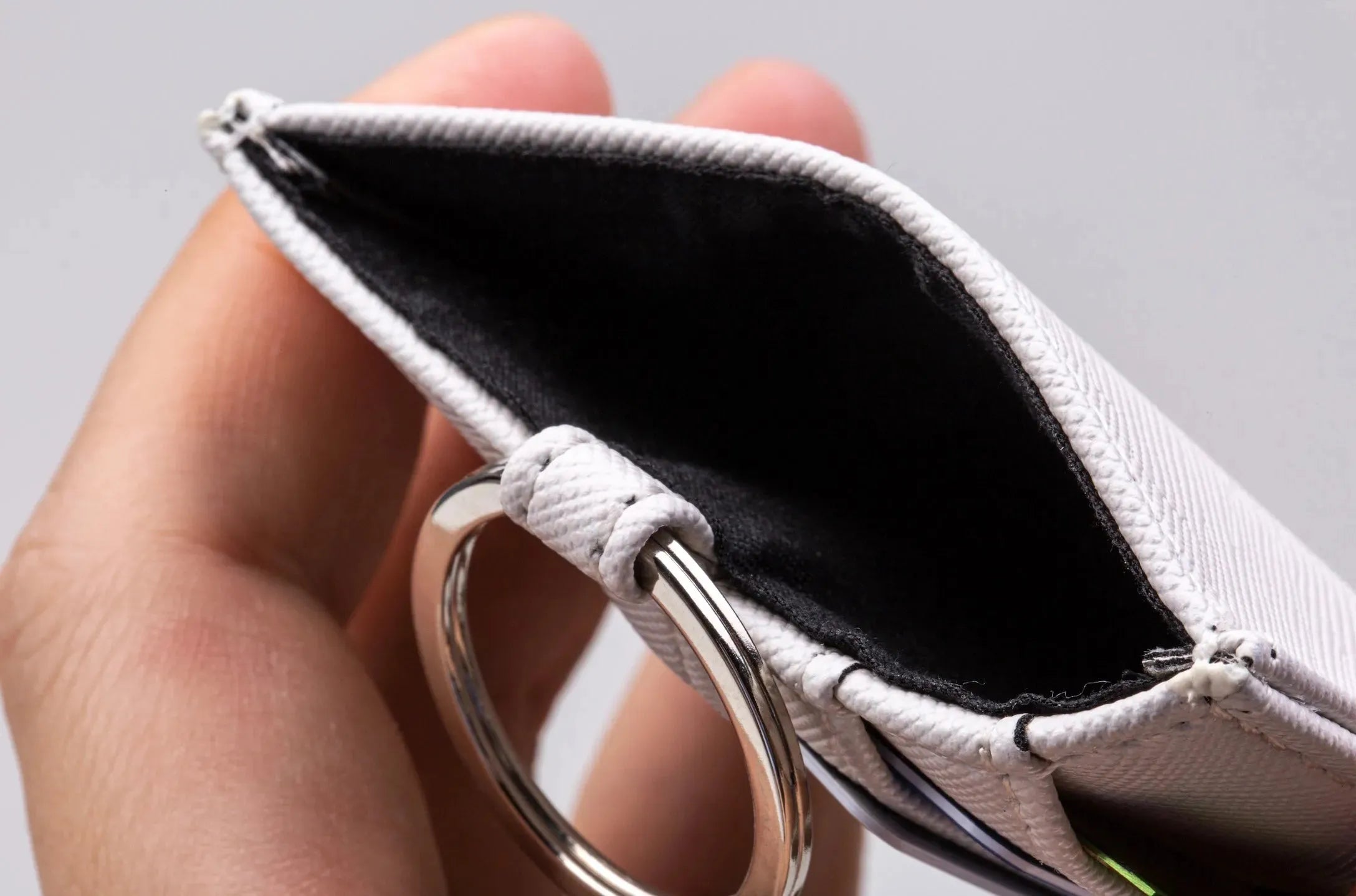 Alpha Sigma Alpha Vegan Saffiano Leather Keychain Card Holder