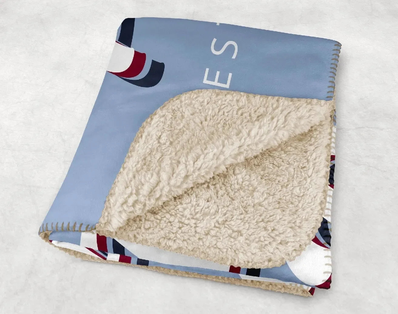 Pi Beta Phi XL 60x80 Sherpa Throw Blanket - Retro