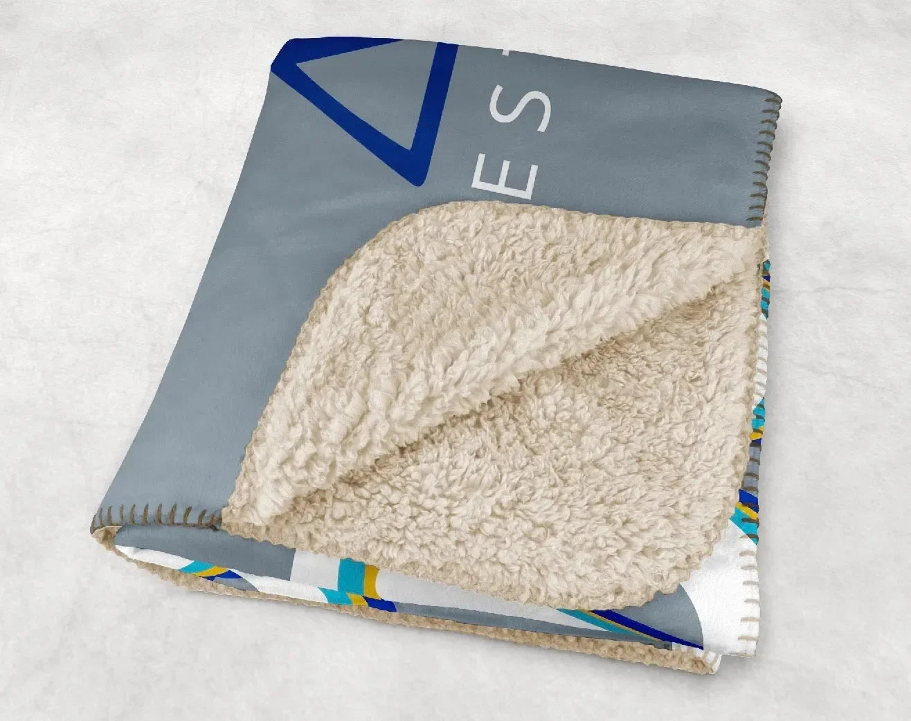 Tri Delta XL 60x80. Retro Sherpa Throw Blanket