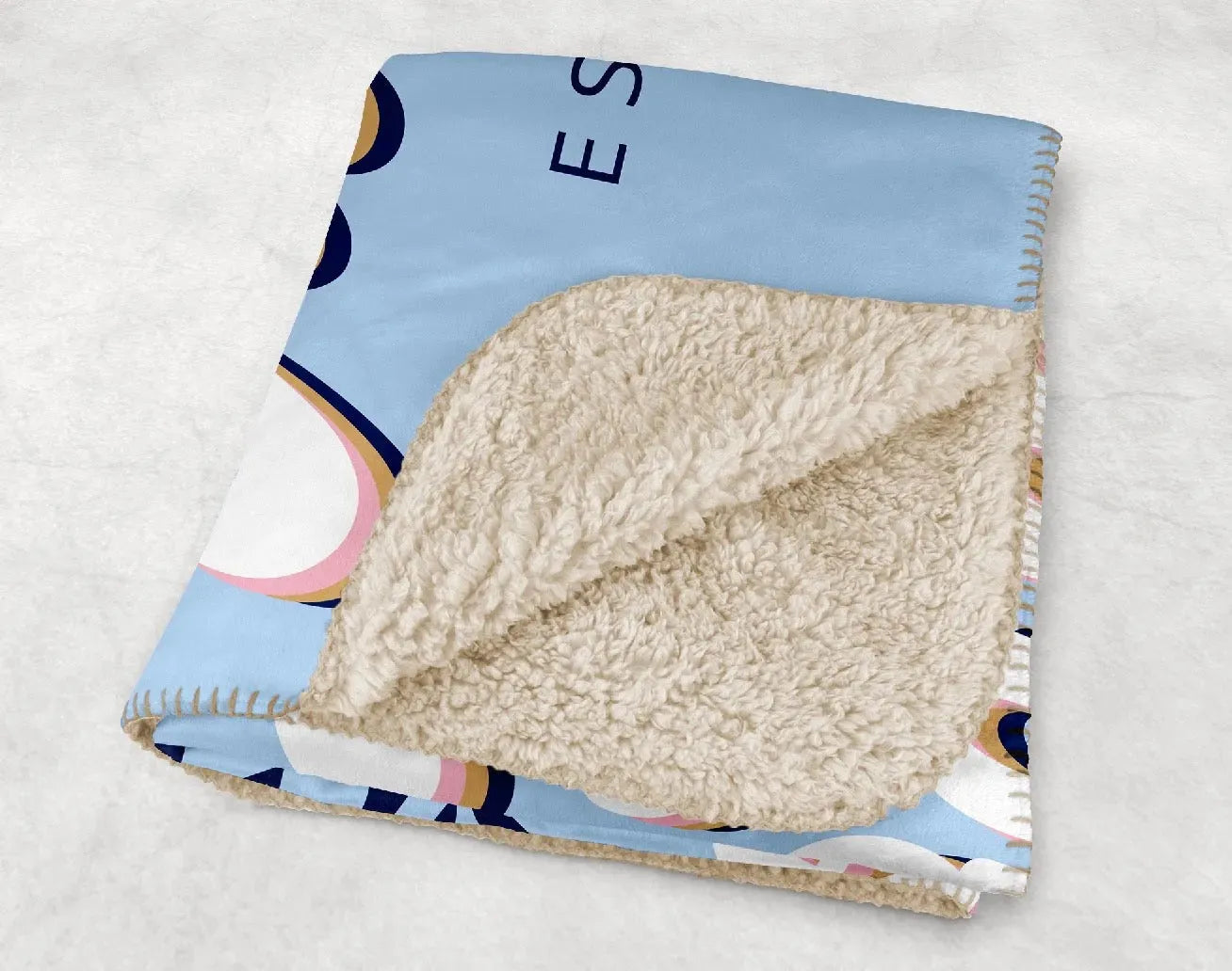 Delta Gamma XL 60x80 Sherpa Throw Blanket - Retro