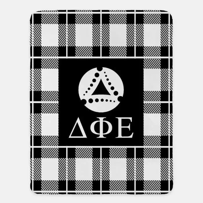 Delta Phi Epsilon XL 60x80 Sherpa Blanket - Plaid