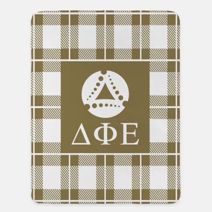Delta Phi Epsilon XL 60x80 Sherpa Blanket - Plaid