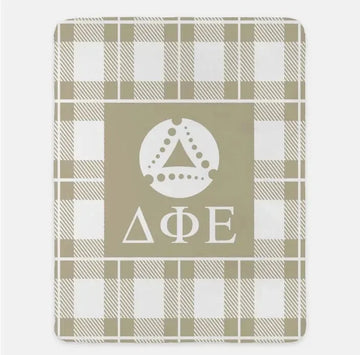 Delta Phi Epsilon XL 60x80 Sherpa Blanket - Plaid