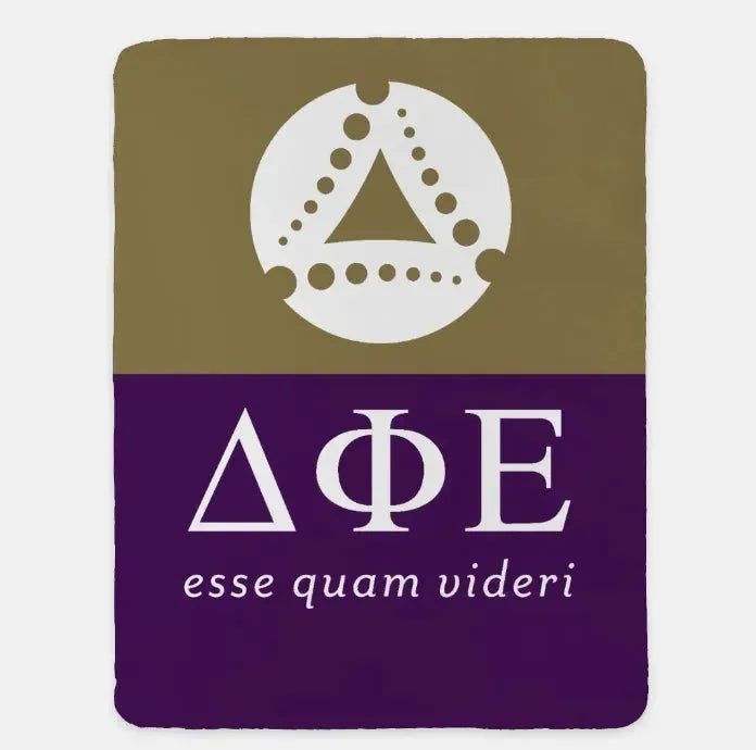 Delta Phi Epsilon XL 60x80 Sherpa Throw Blanket - Color Block