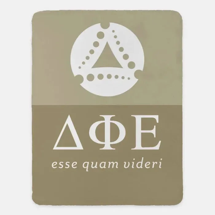 Delta Phi Epsilon XL 60x80 Sherpa Throw Blanket - Color Block