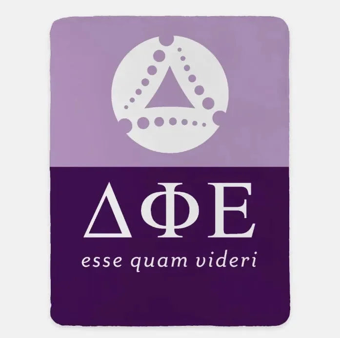Delta Phi Epsilon XL 60x80 Sherpa Throw Blanket - Color Block