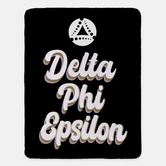 Delta Phi Epsilon XL 60x80 Sherpa Blanket - Retro