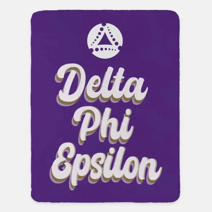 Delta Phi Epsilon XL 60x80 Sherpa Blanket - Retro