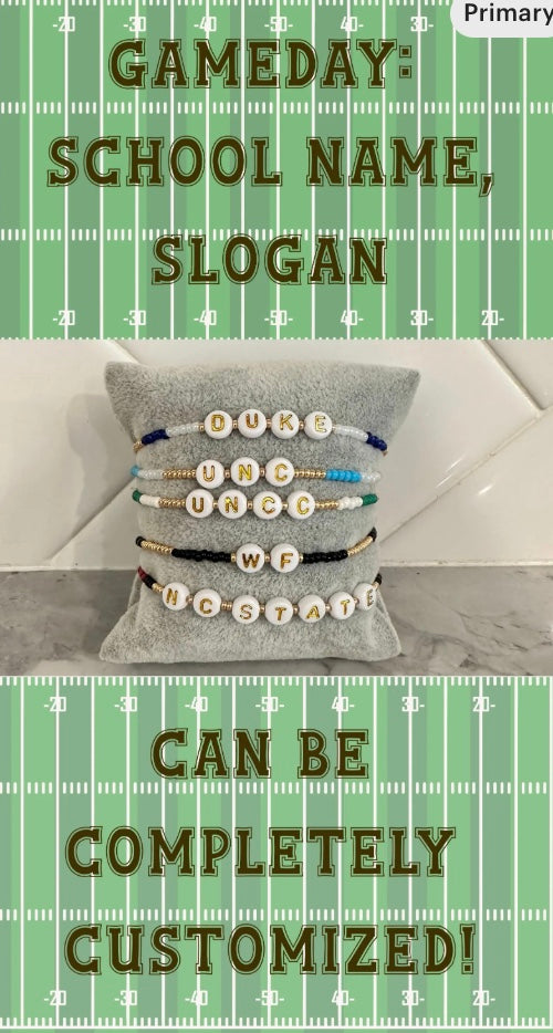 Handmade GameDay Bracelets